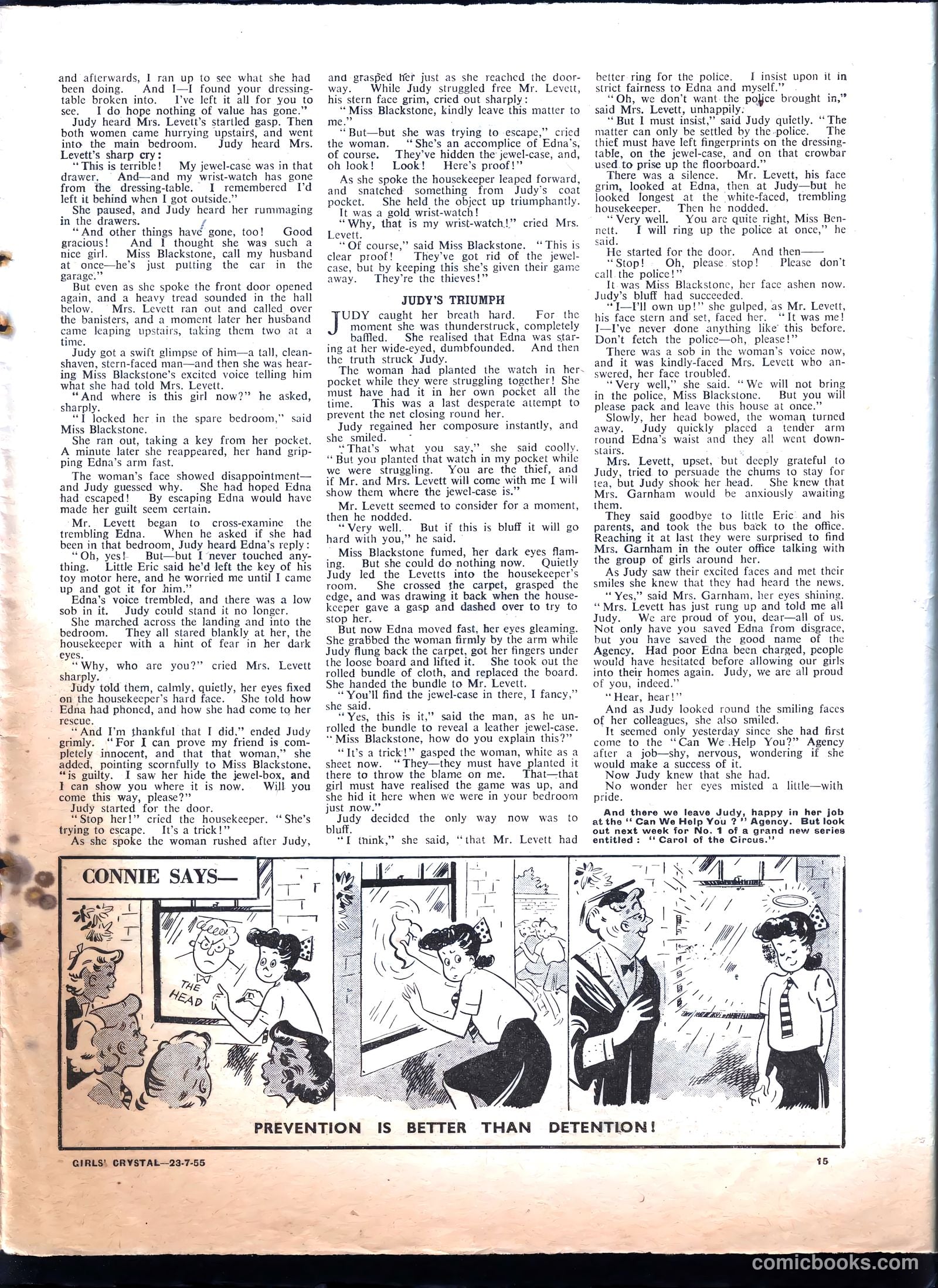 Girls' Crystal #1031 (1955) — page 15 of 20
