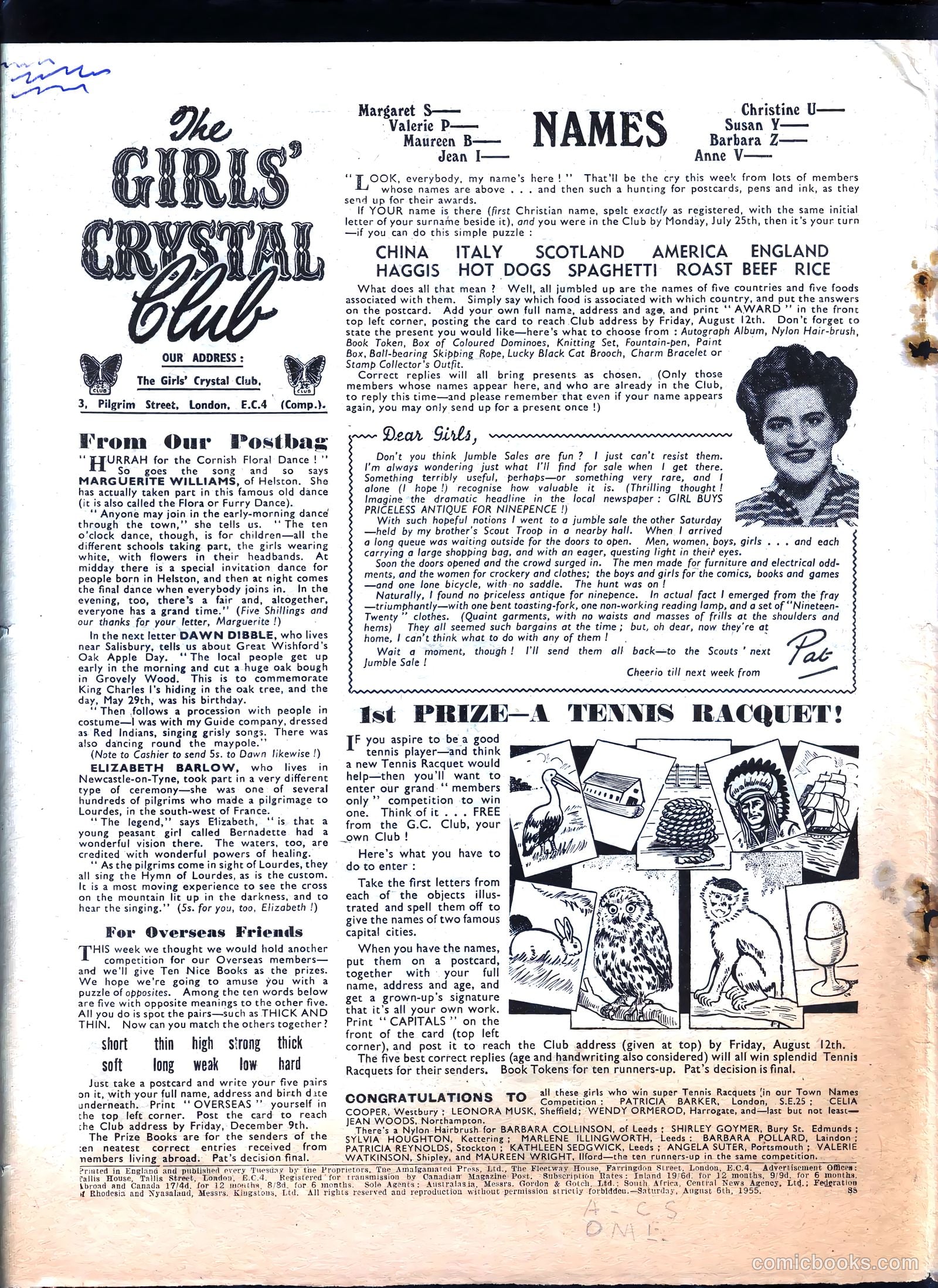 Girls' Crystal #1033 (1955) — page 18 of 20