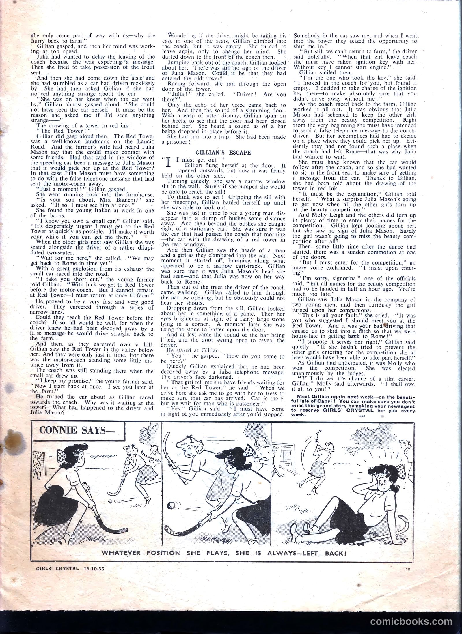 Girls' Crystal #1043 (1955) — page 15 of 20