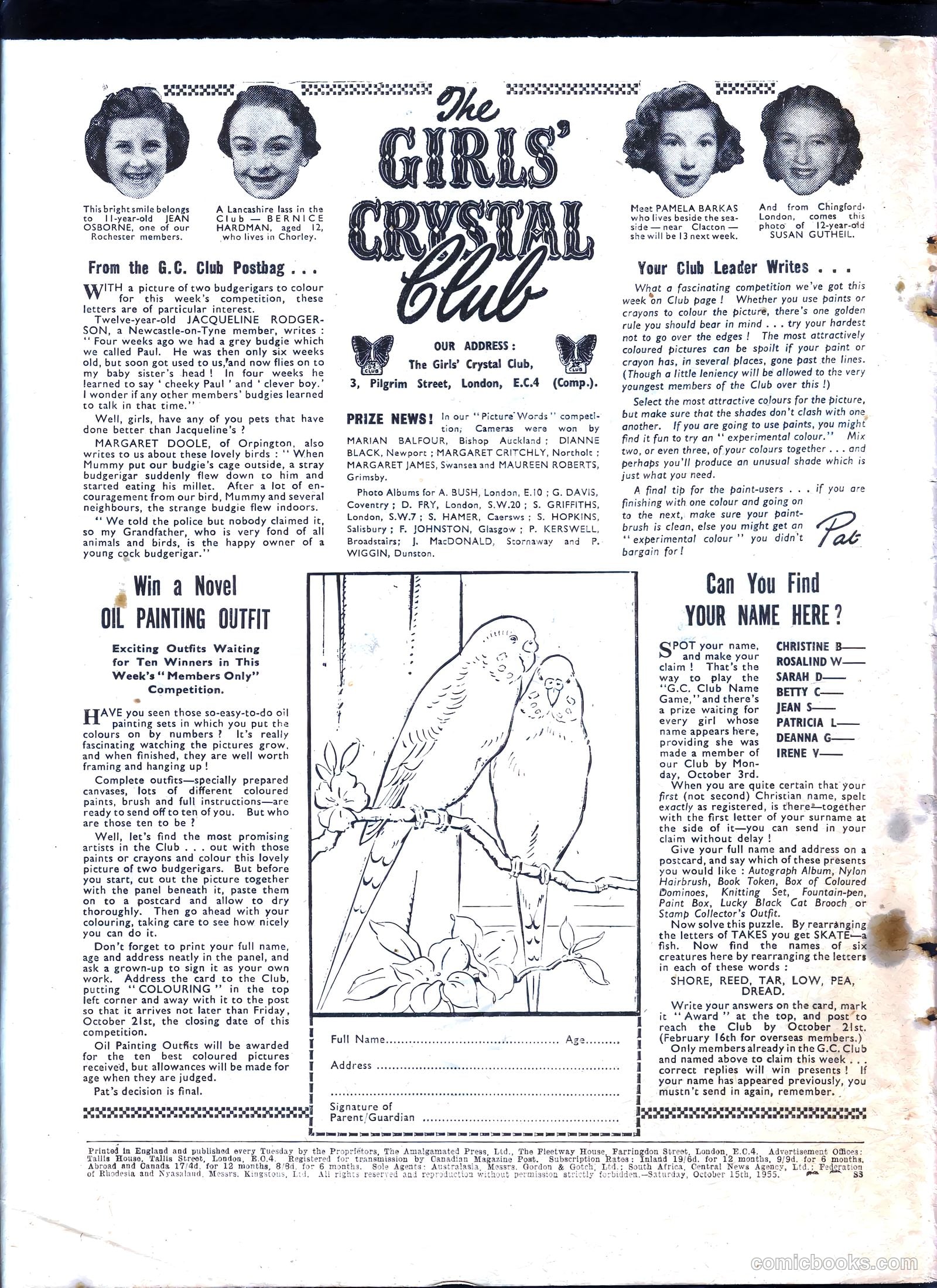 Girls' Crystal #1043 (1955) — page 18 of 20