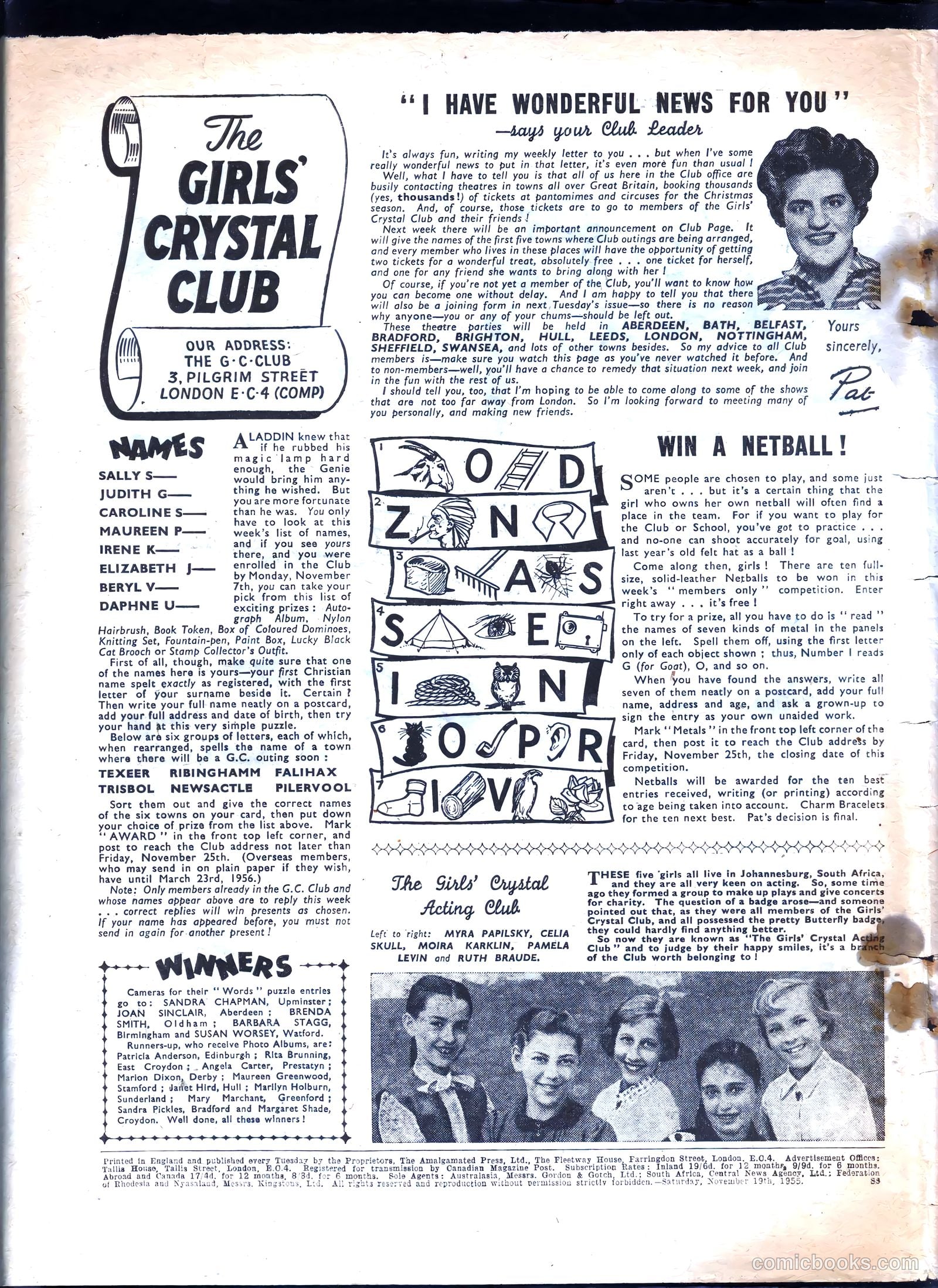 Girls' Crystal #1048 (1955) — page 18 of 20