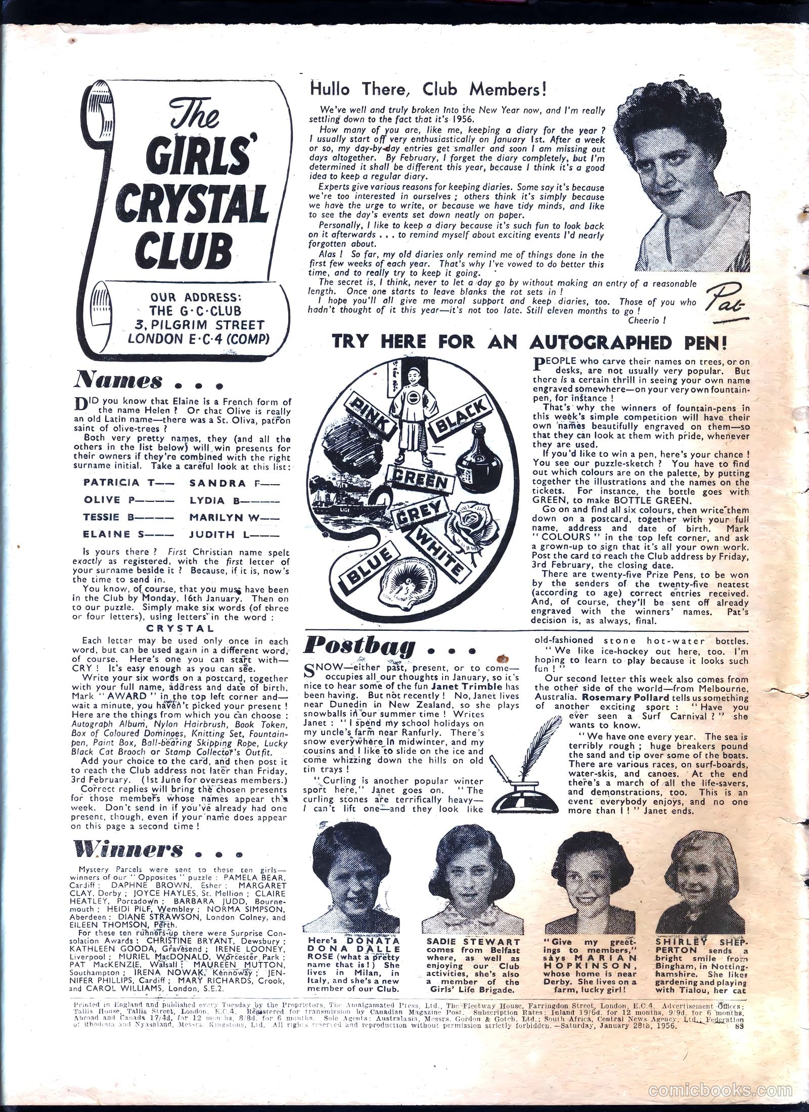 Girls' Crystal #1058 (1956) — page 18 of 20