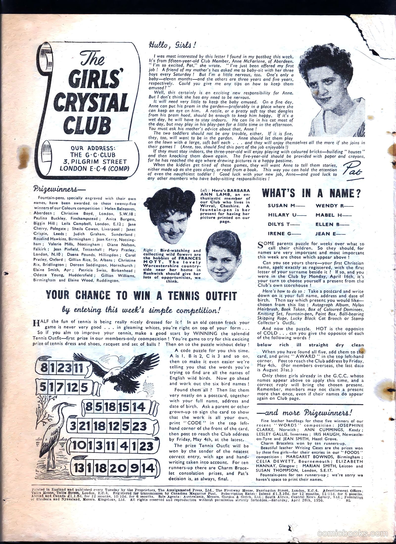 Girls' Crystal #1071 (1956) — page 22 of 24