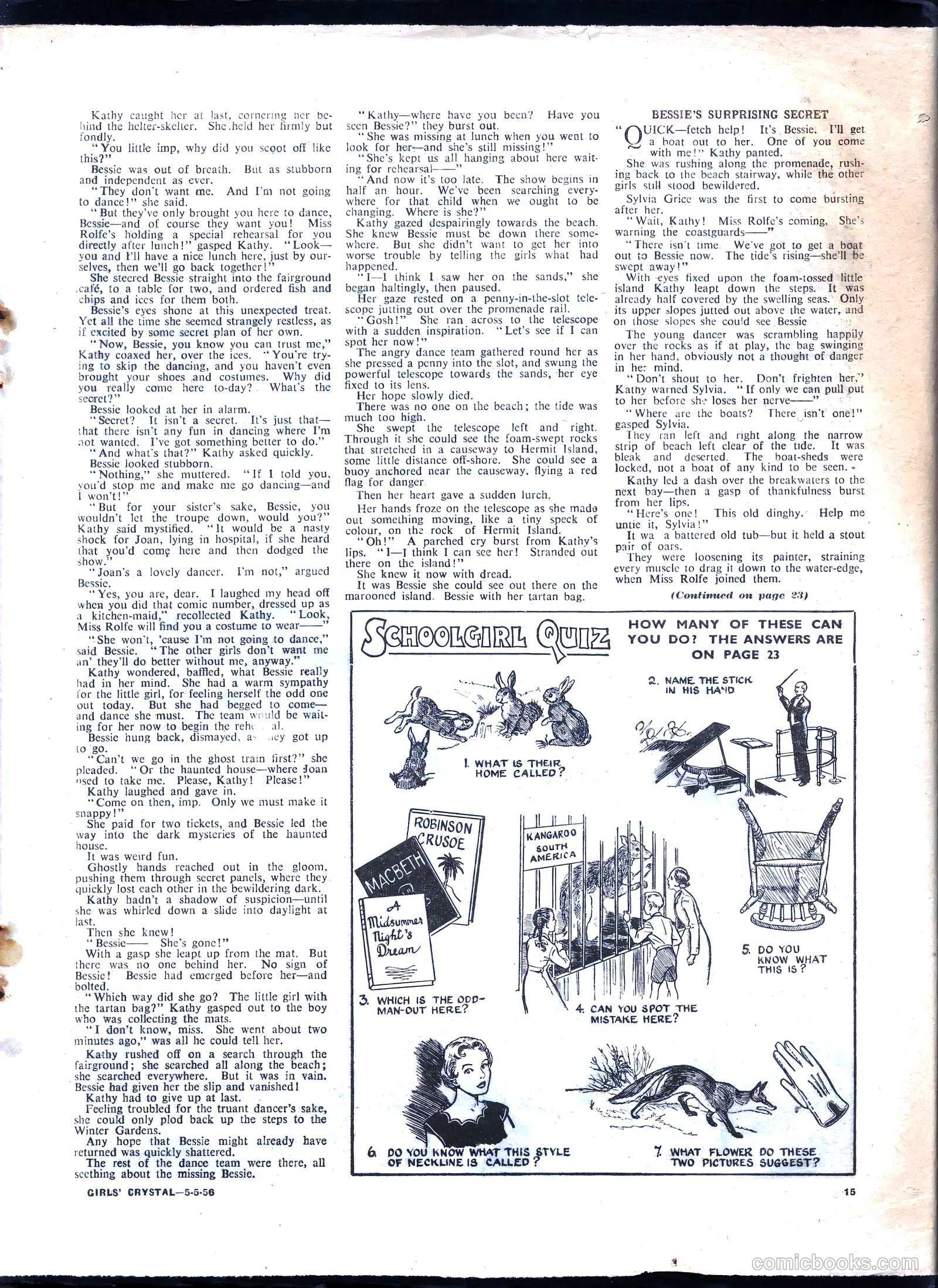 Girls' Crystal #1072 (1956) — page 15 of 24