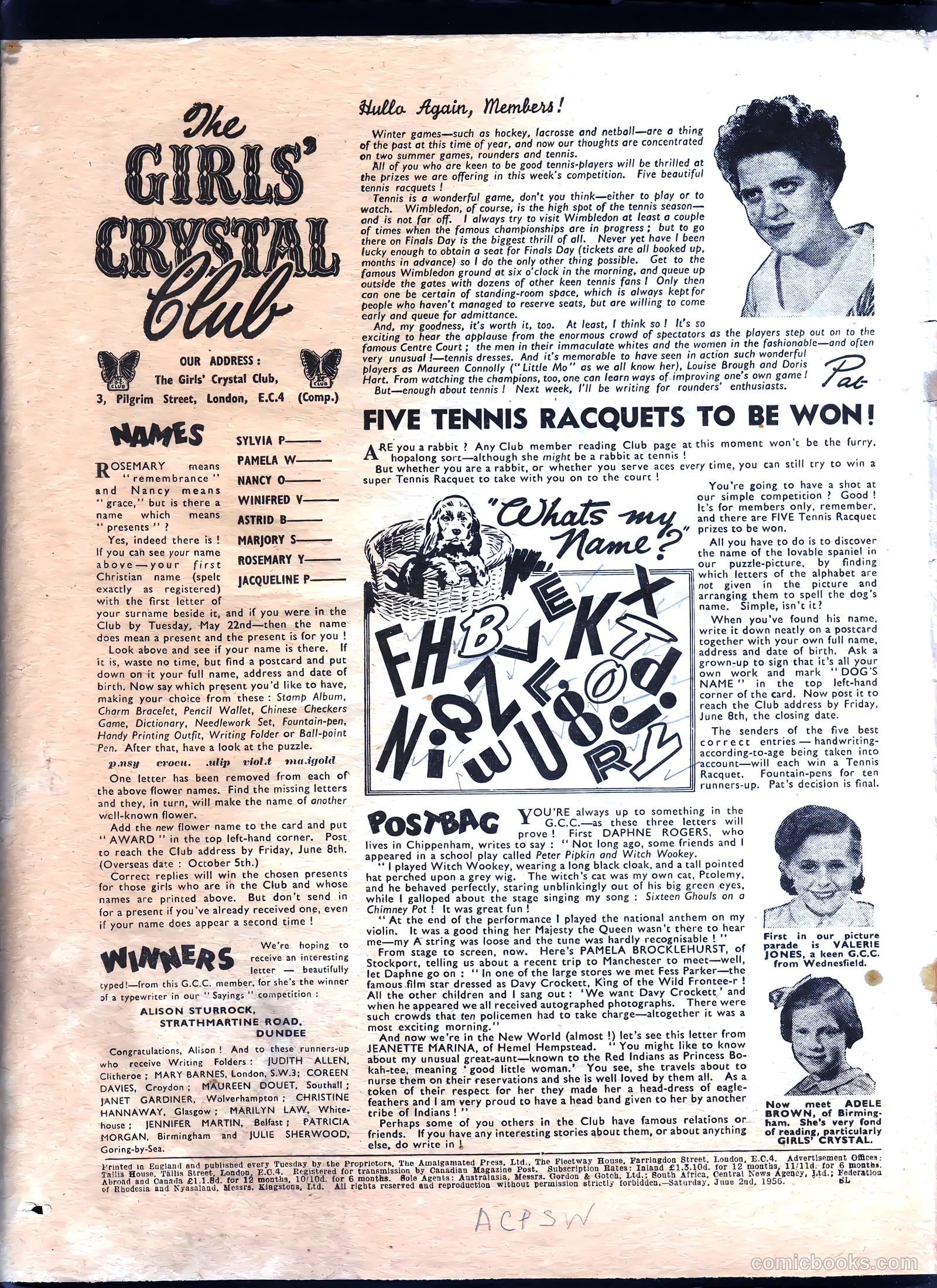 Girls' Crystal #1076 (1956) — page 22 of 24