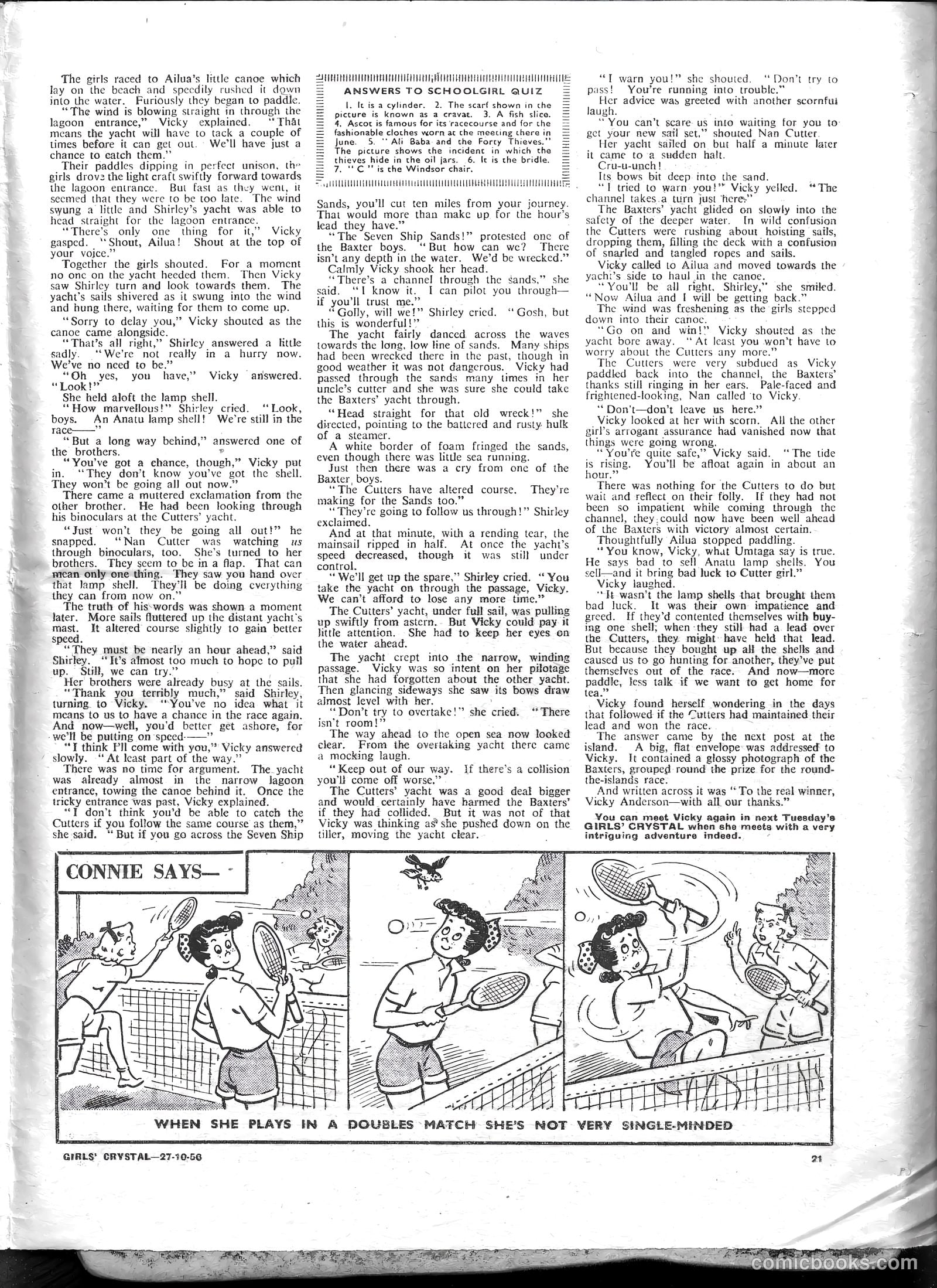 Girls' Crystal #1097 (1956) — page 21 of 24