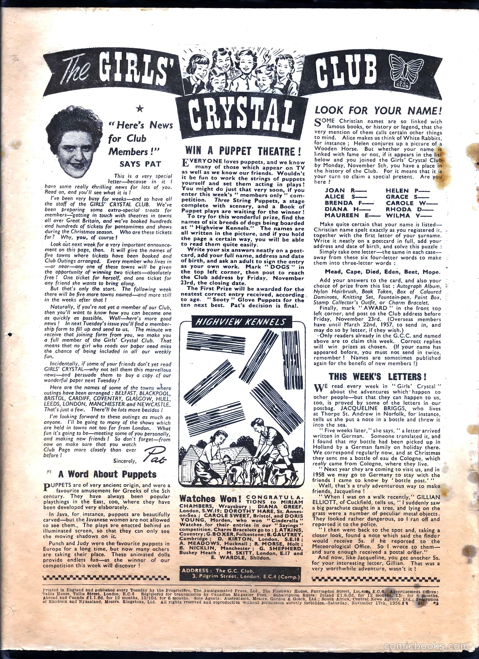 Girls' Crystal #1100 (1956) — page 22 of 24