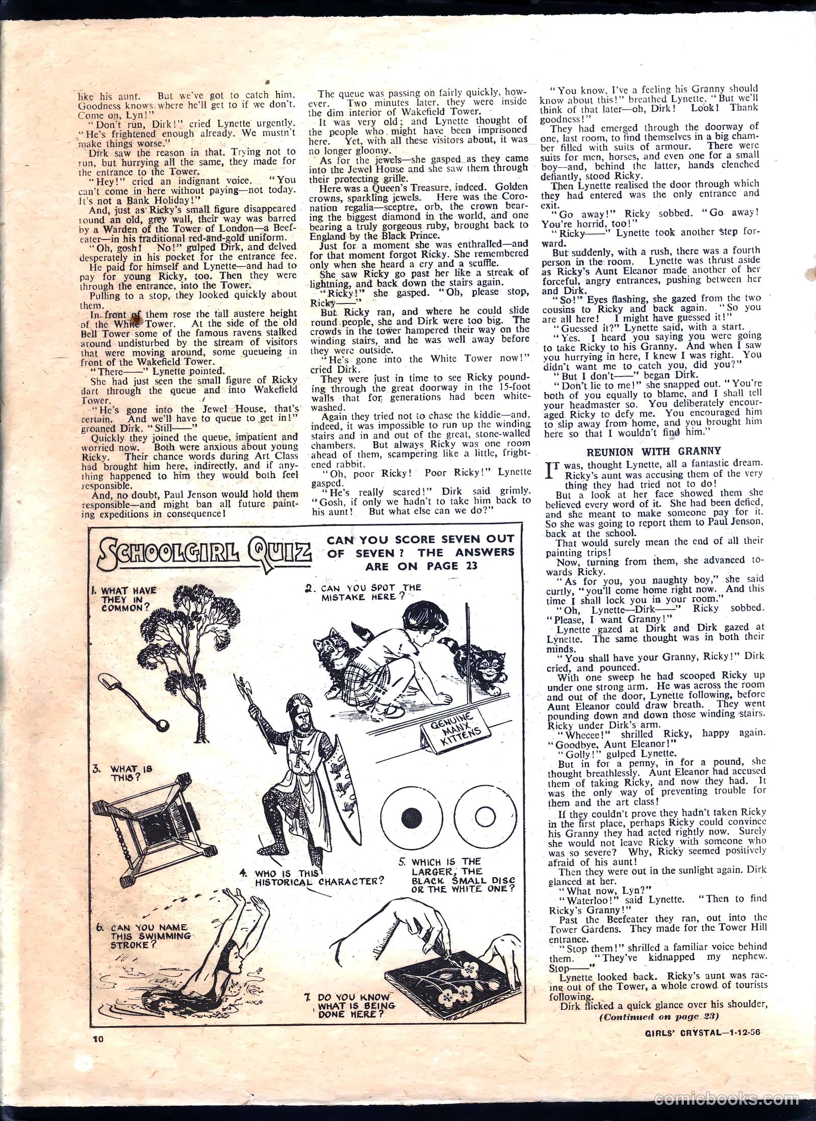 Girls' Crystal #1102 (1956) — page 10 of 24