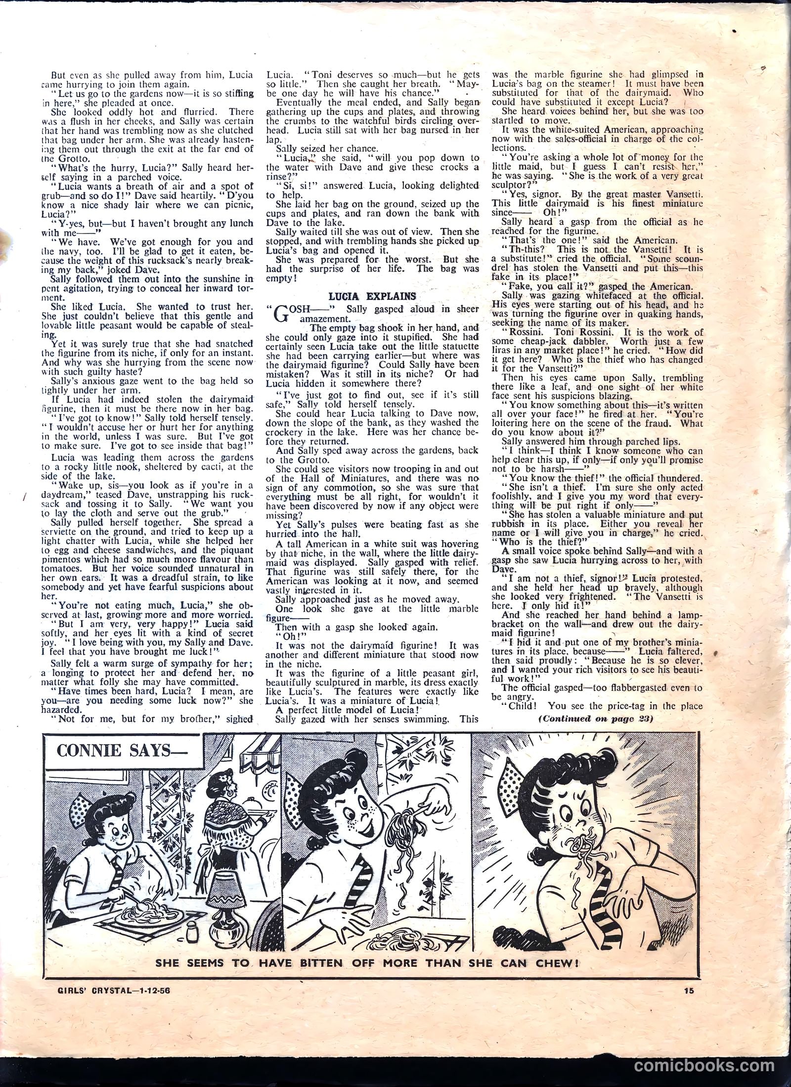 Girls' Crystal #1102 (1956) — page 15 of 24