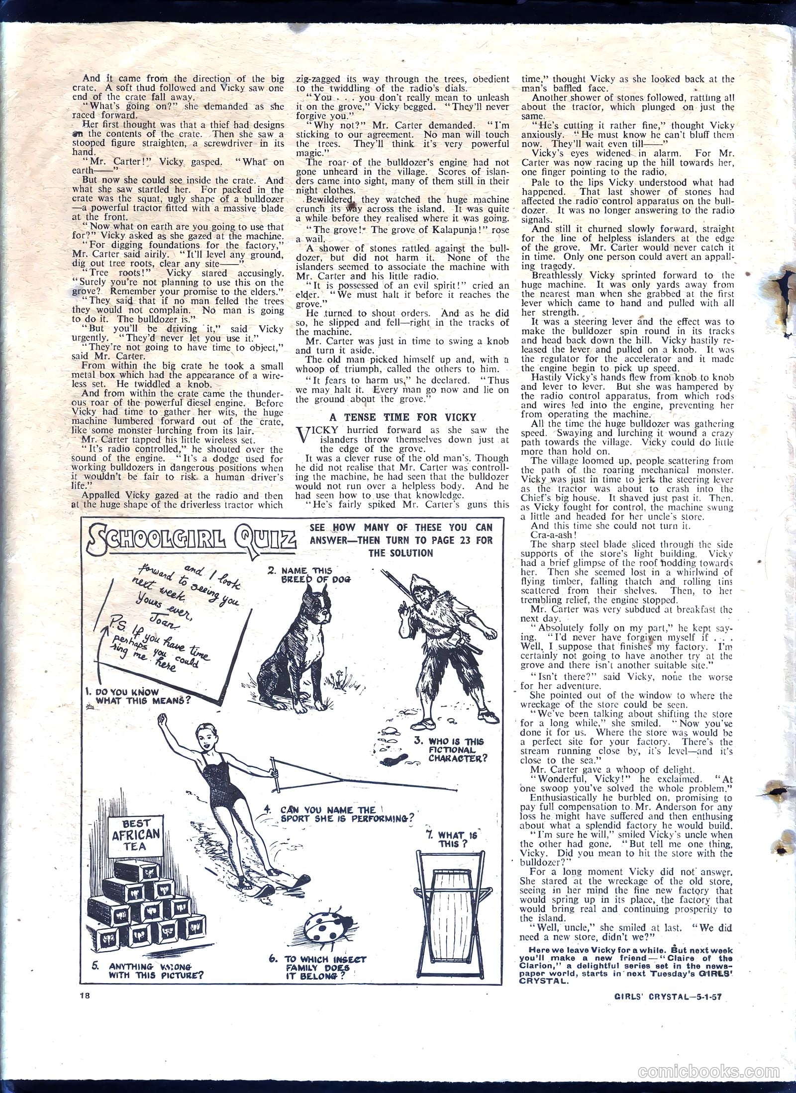Girls' Crystal #1109 (1957) — page 18 of 24