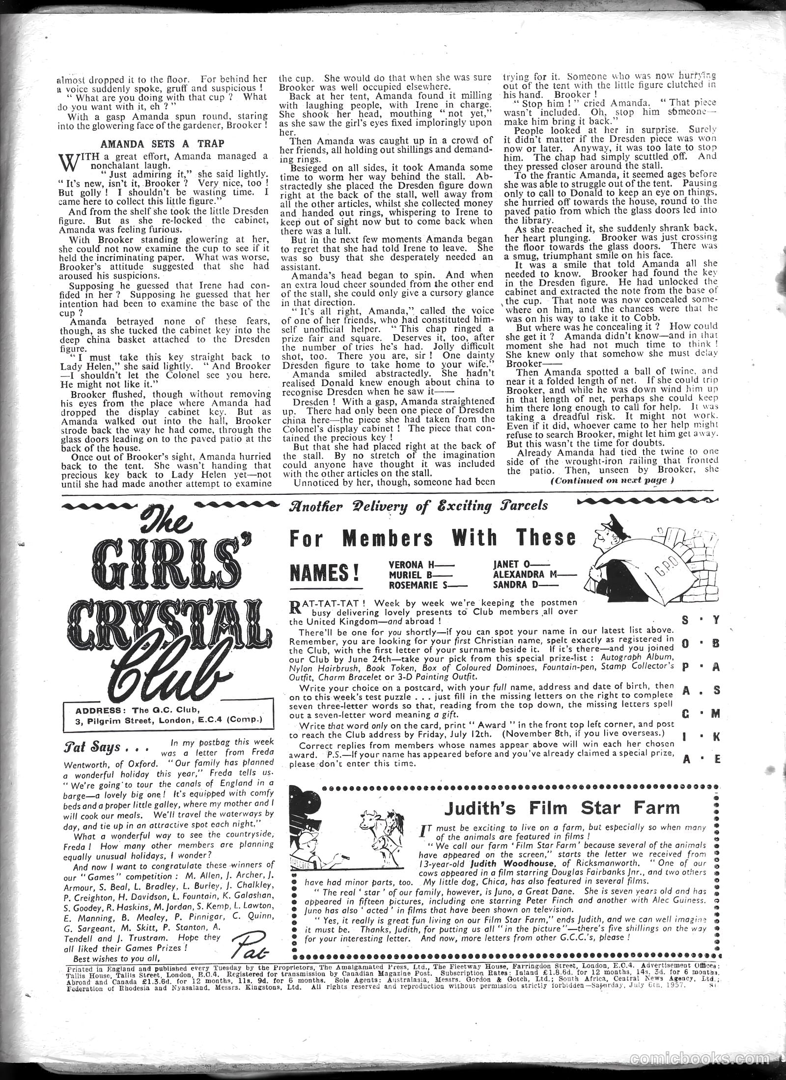 Girls' Crystal #1133 (1957) — page 18 of 20