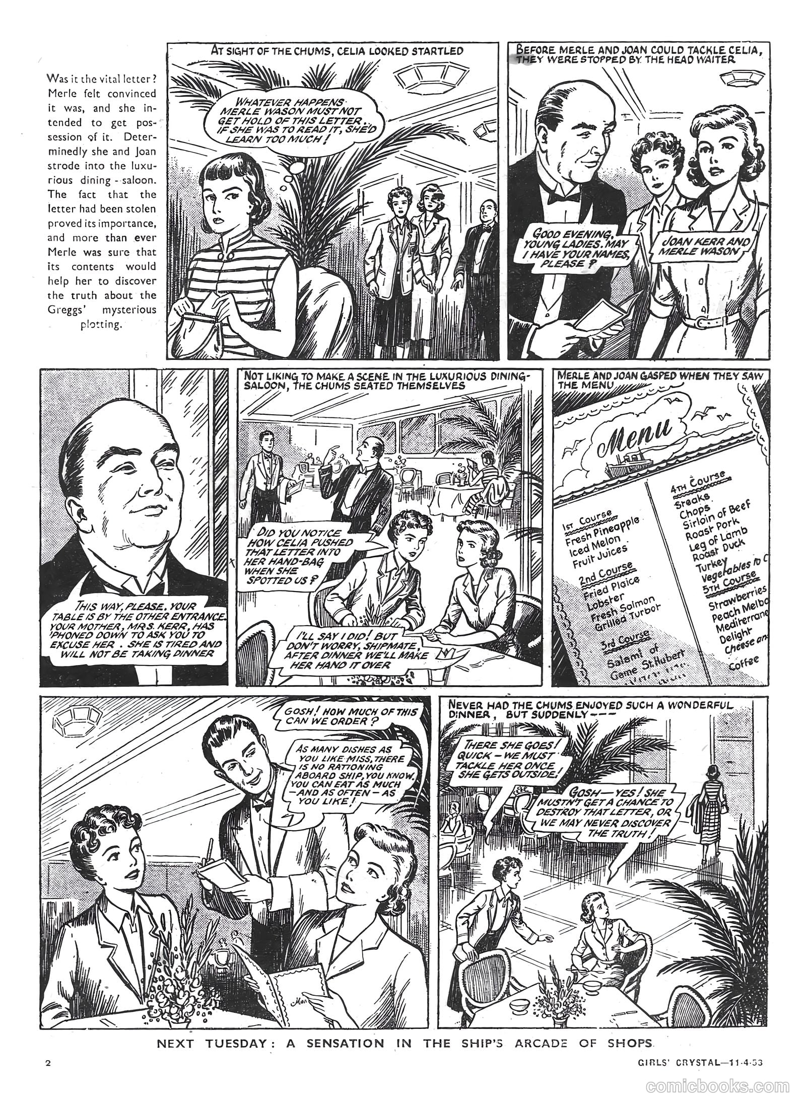Girls' Crystal #912 (1953) — page 2 of 20