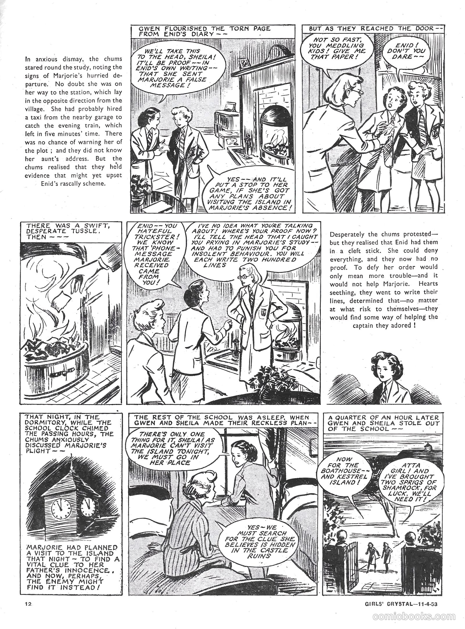 Girls' Crystal #912 (1953) — page 12 of 20