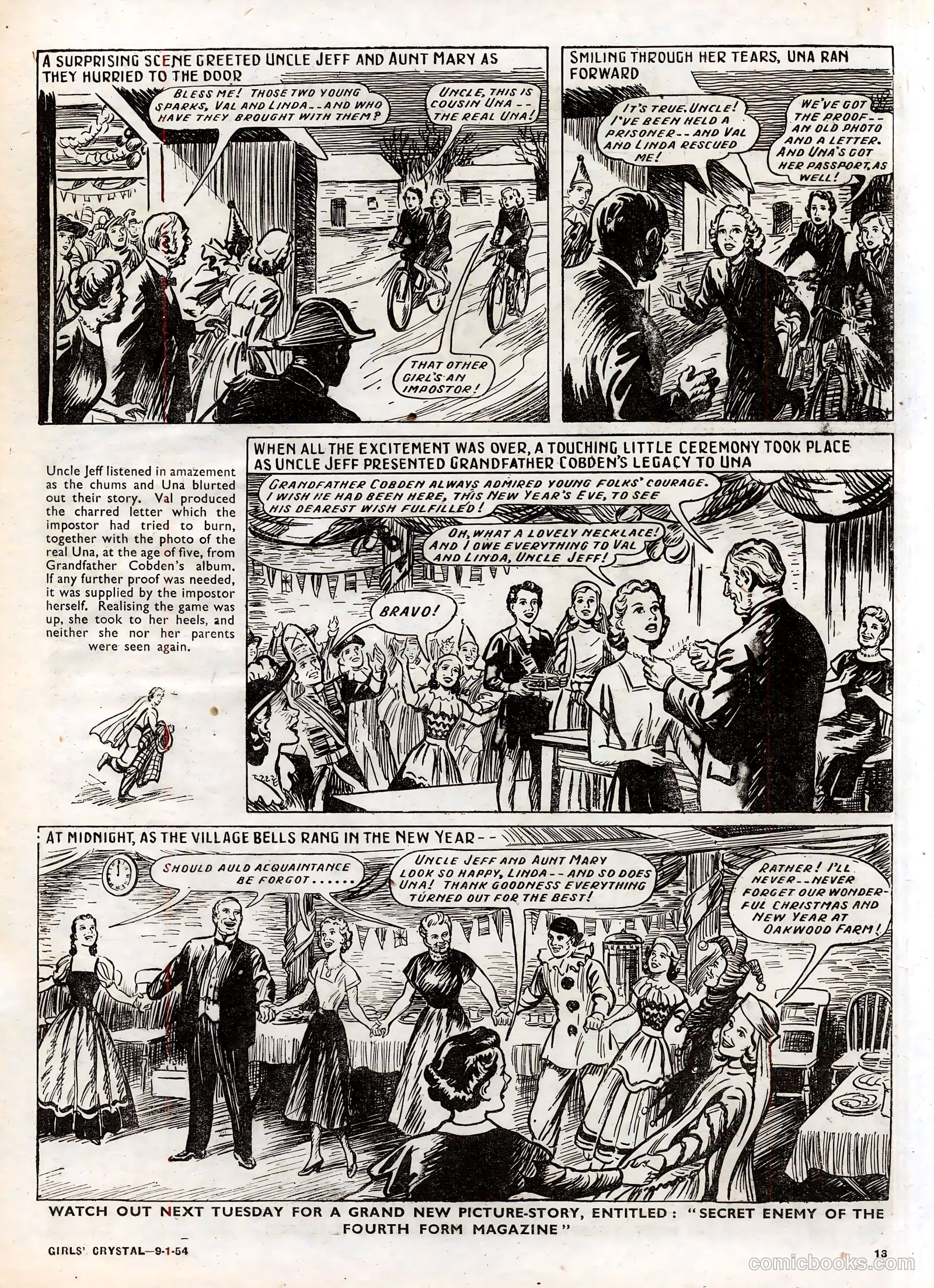 Girls' Crystal #951 (1954) — page 13 of 20