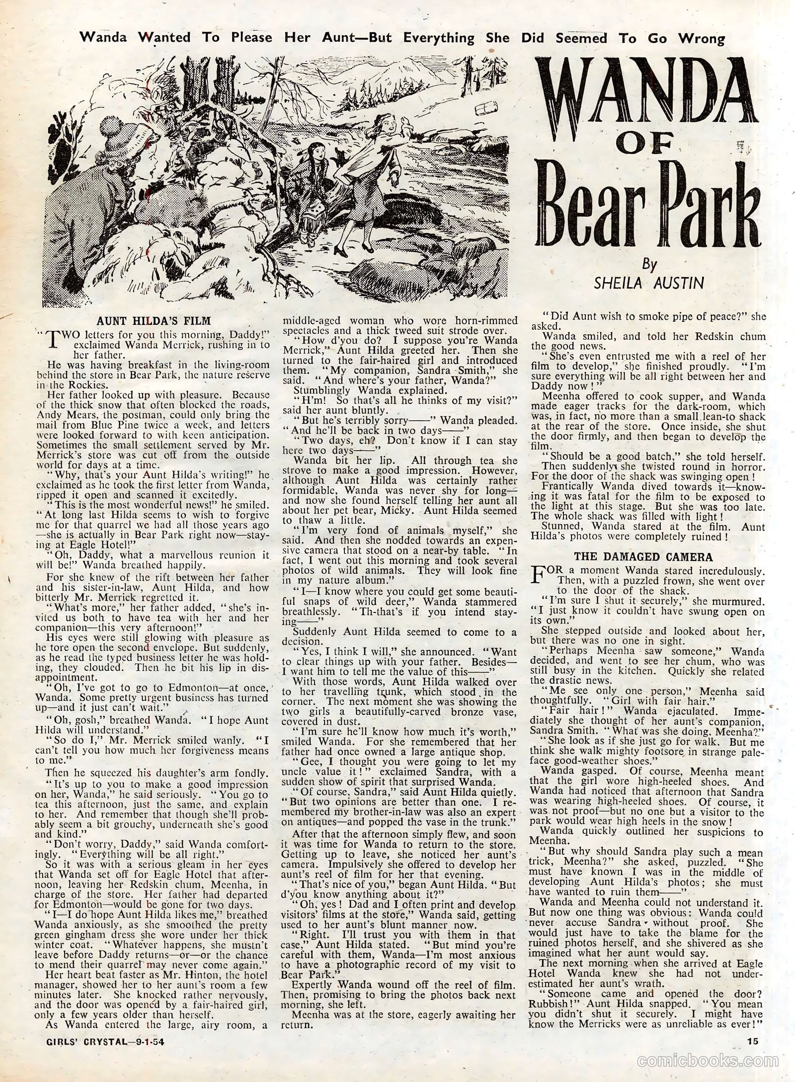 Girls' Crystal #951 (1954) — page 15 of 20