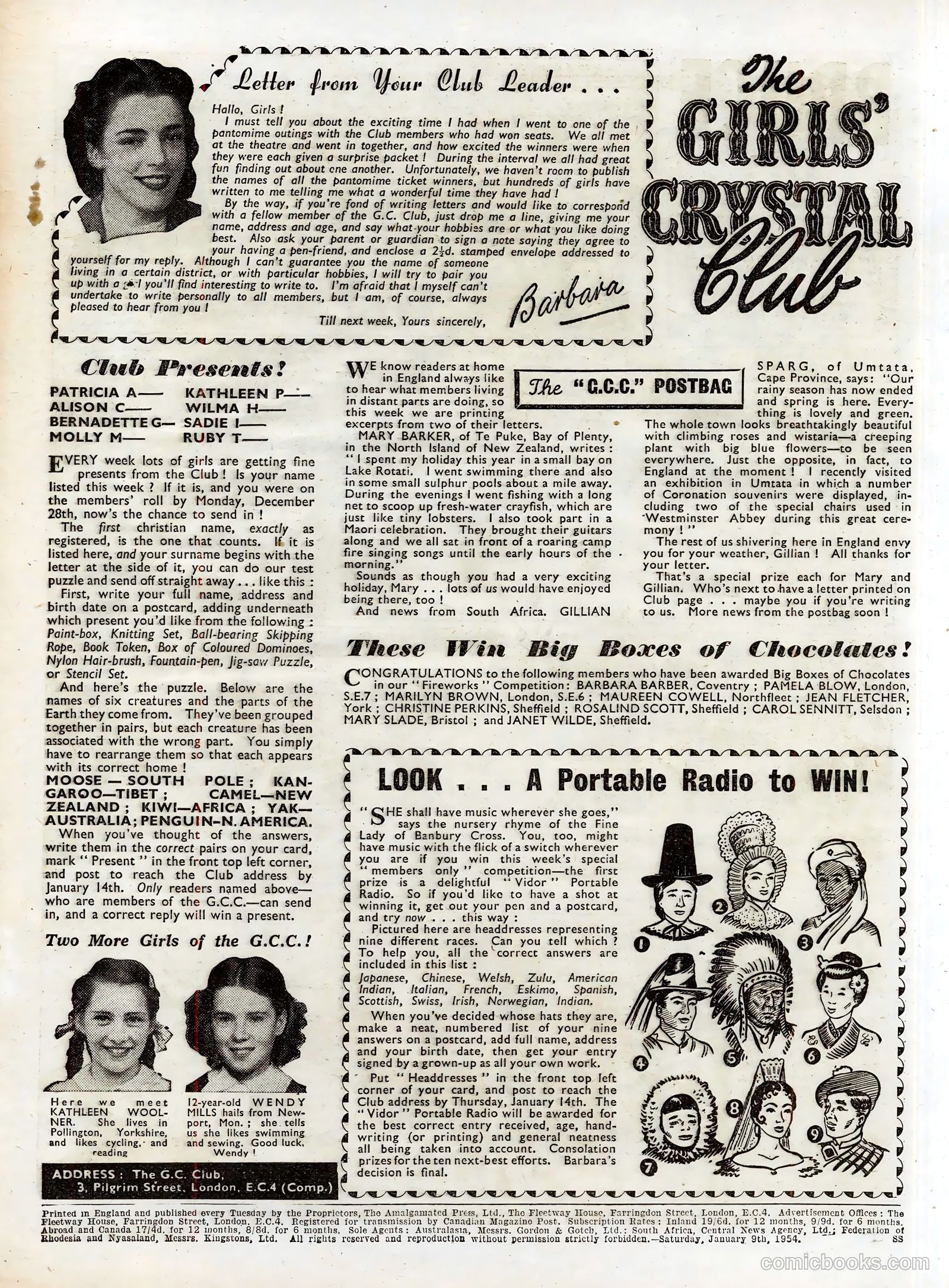 Girls' Crystal #951 (1954) — page 19 of 20