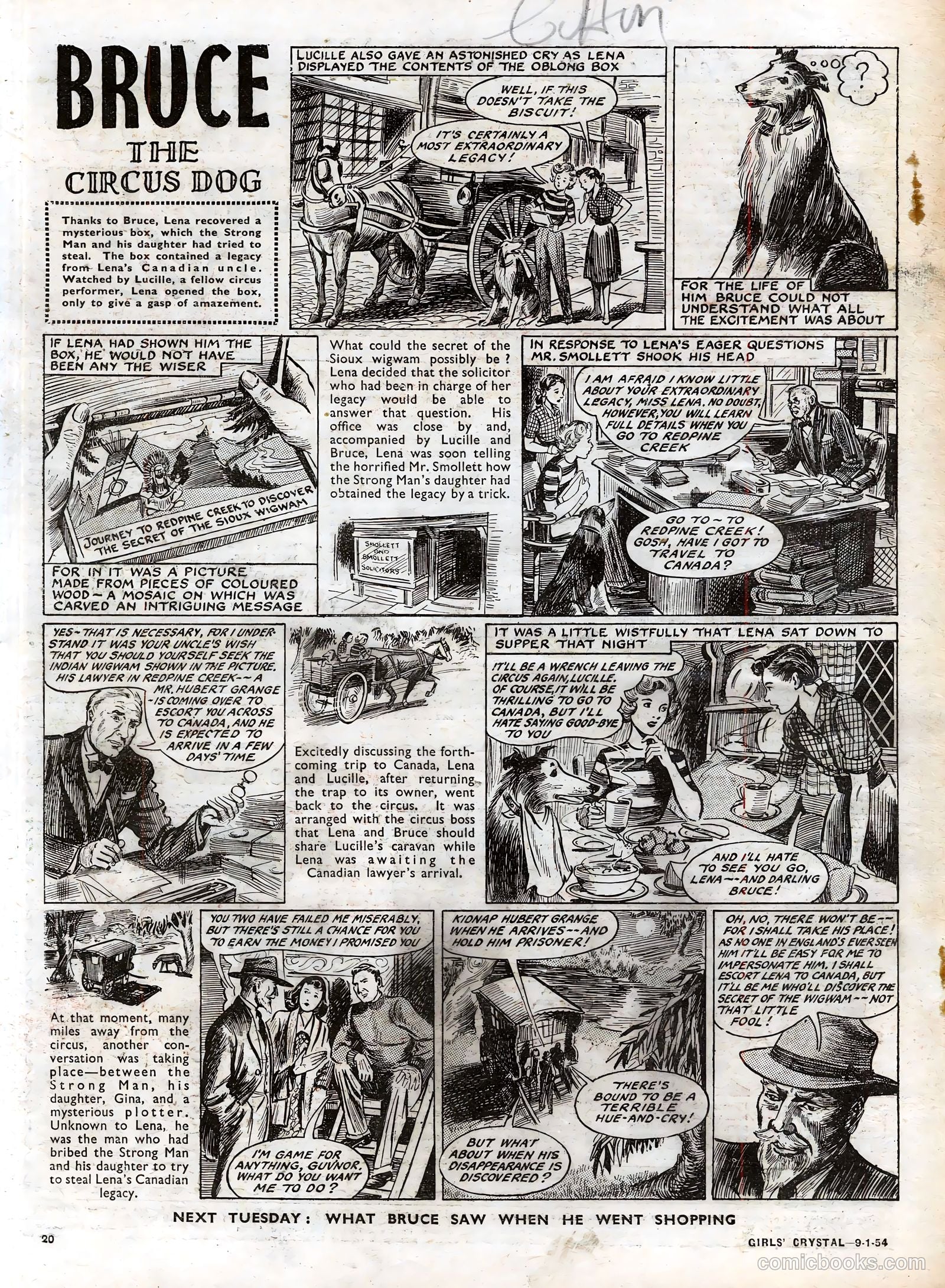 Girls' Crystal #951 (1954) — page 20 of 20