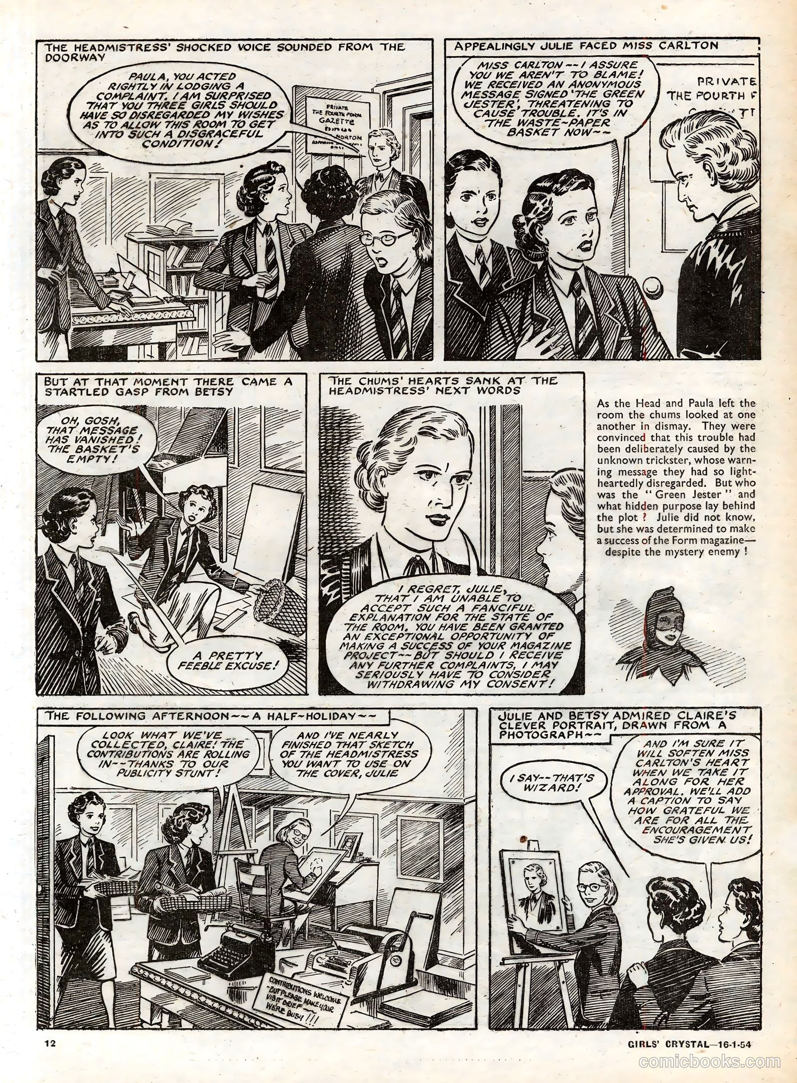 Girls' Crystal #952 (1954) — page 12 of 20