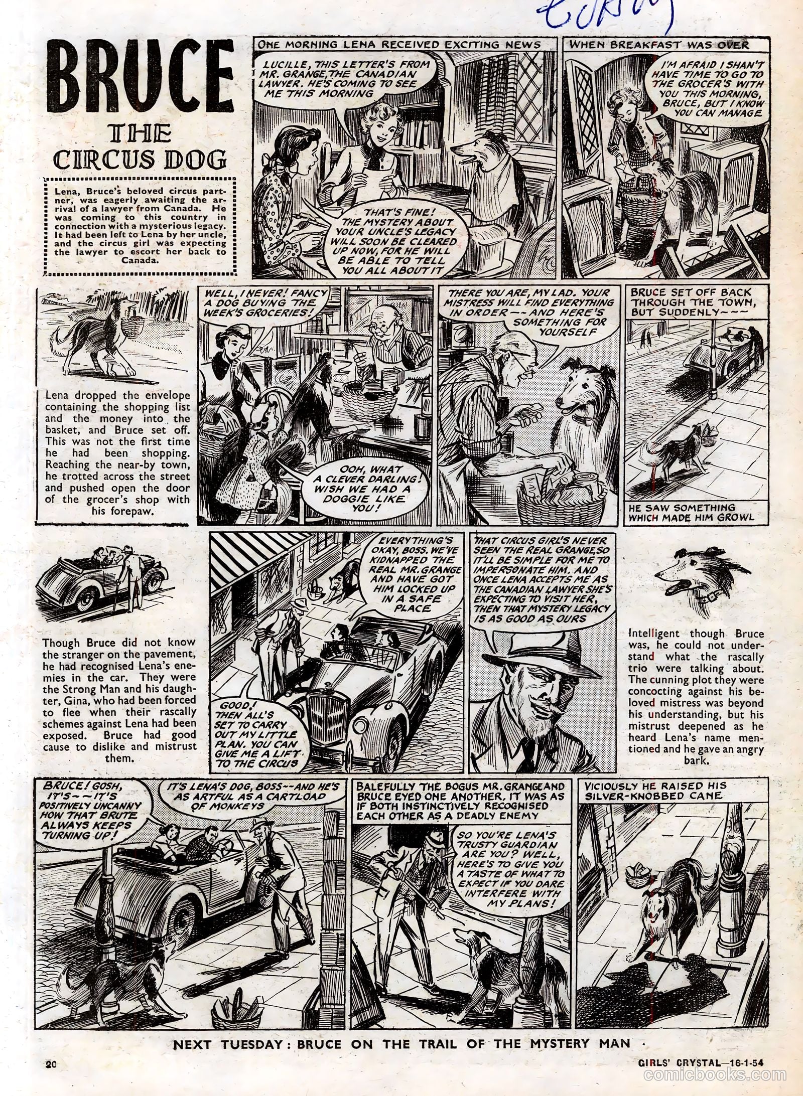 Girls' Crystal #952 (1954) — page 20 of 20