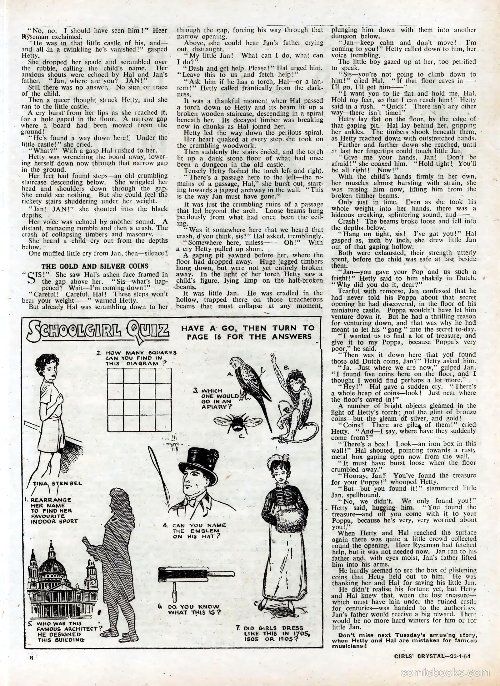 Girls' Crystal #953 (1954) — page 8 of 20