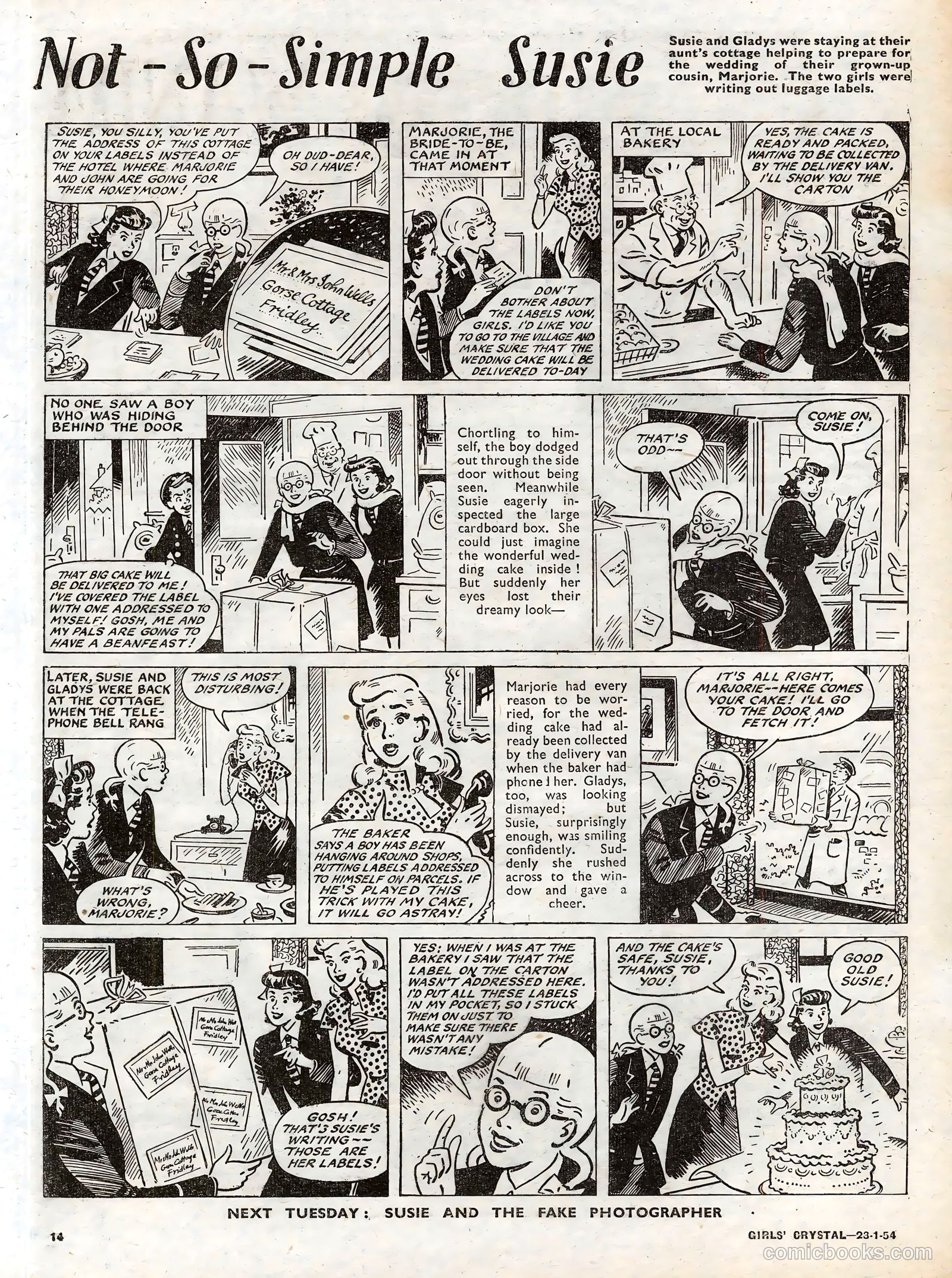Girls' Crystal #953 (1954) — page 14 of 20