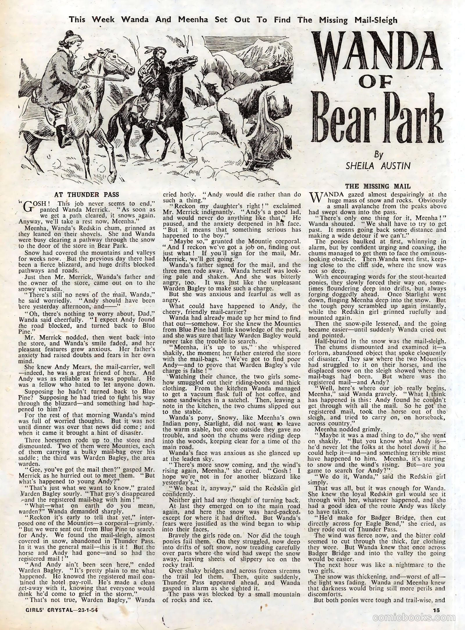 Girls' Crystal #953 (1954) — page 15 of 20