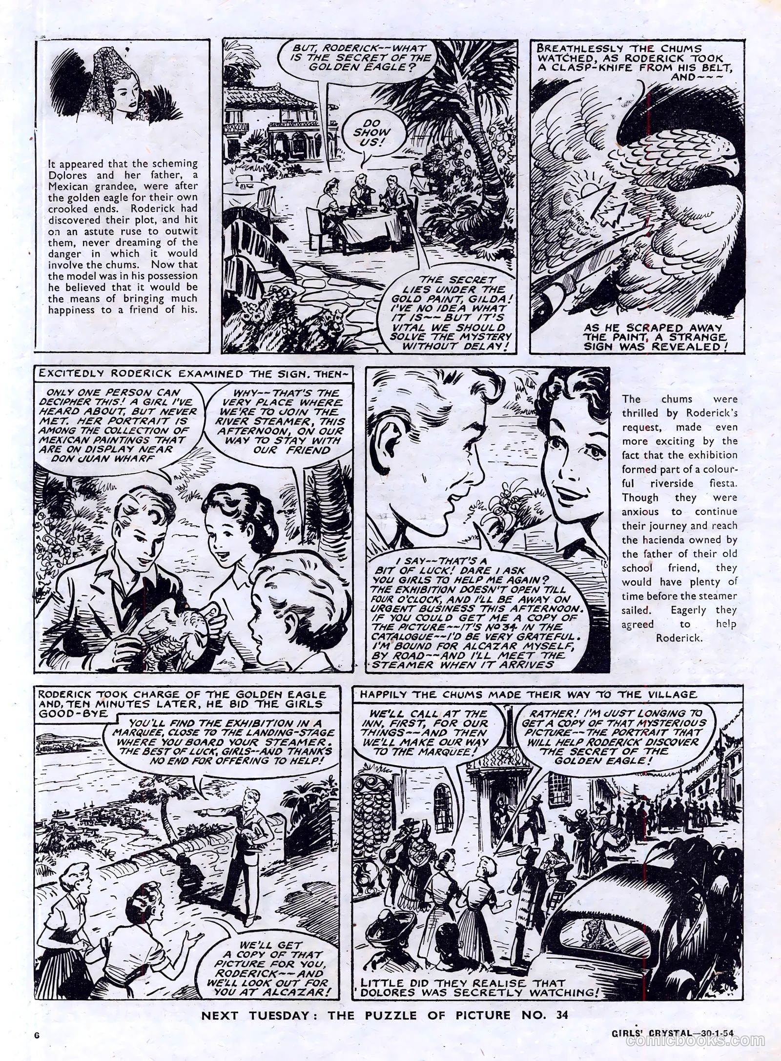 Girls' Crystal #954 (1954) — page 6 of 20