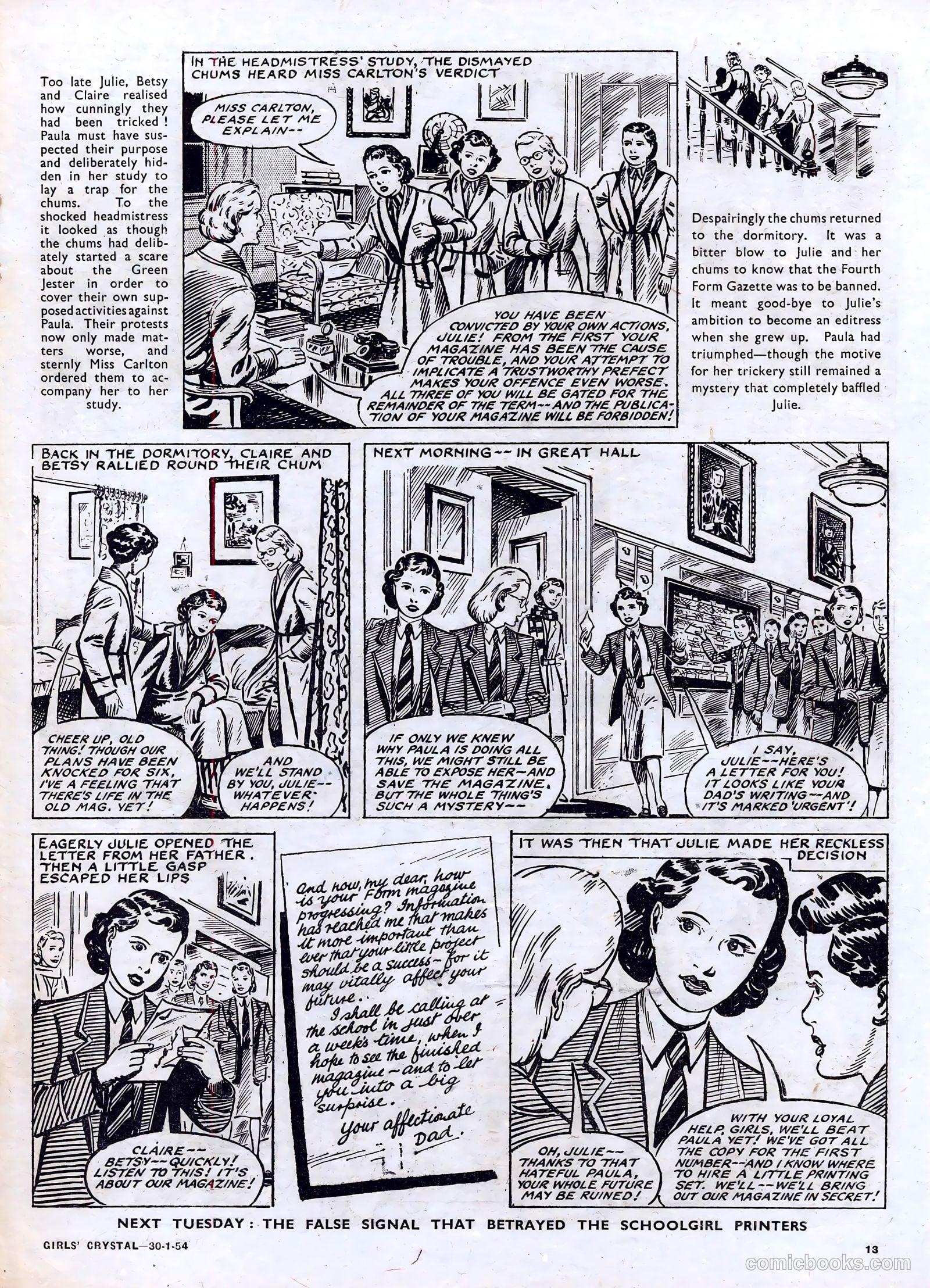Girls' Crystal #954 (1954) — page 13 of 20
