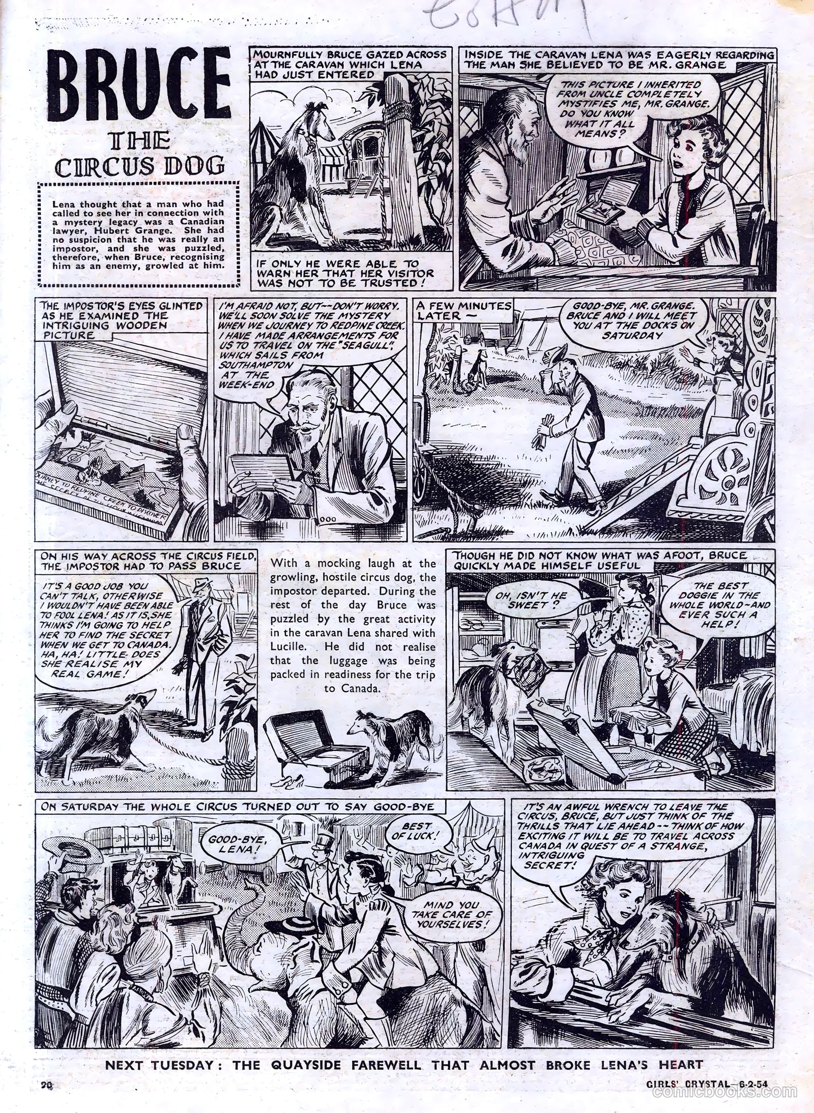 Girls' Crystal #955 (1954) — page 20 of 20