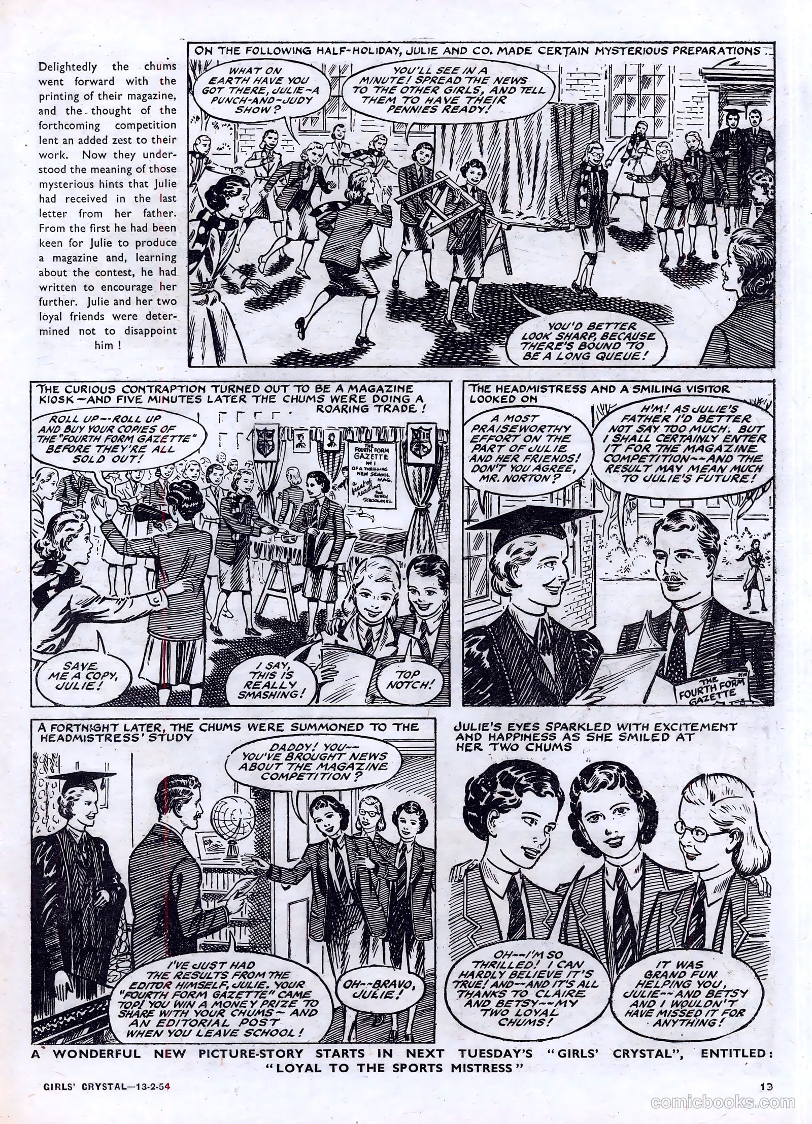 Girls' Crystal #956 (1954) — page 13 of 20