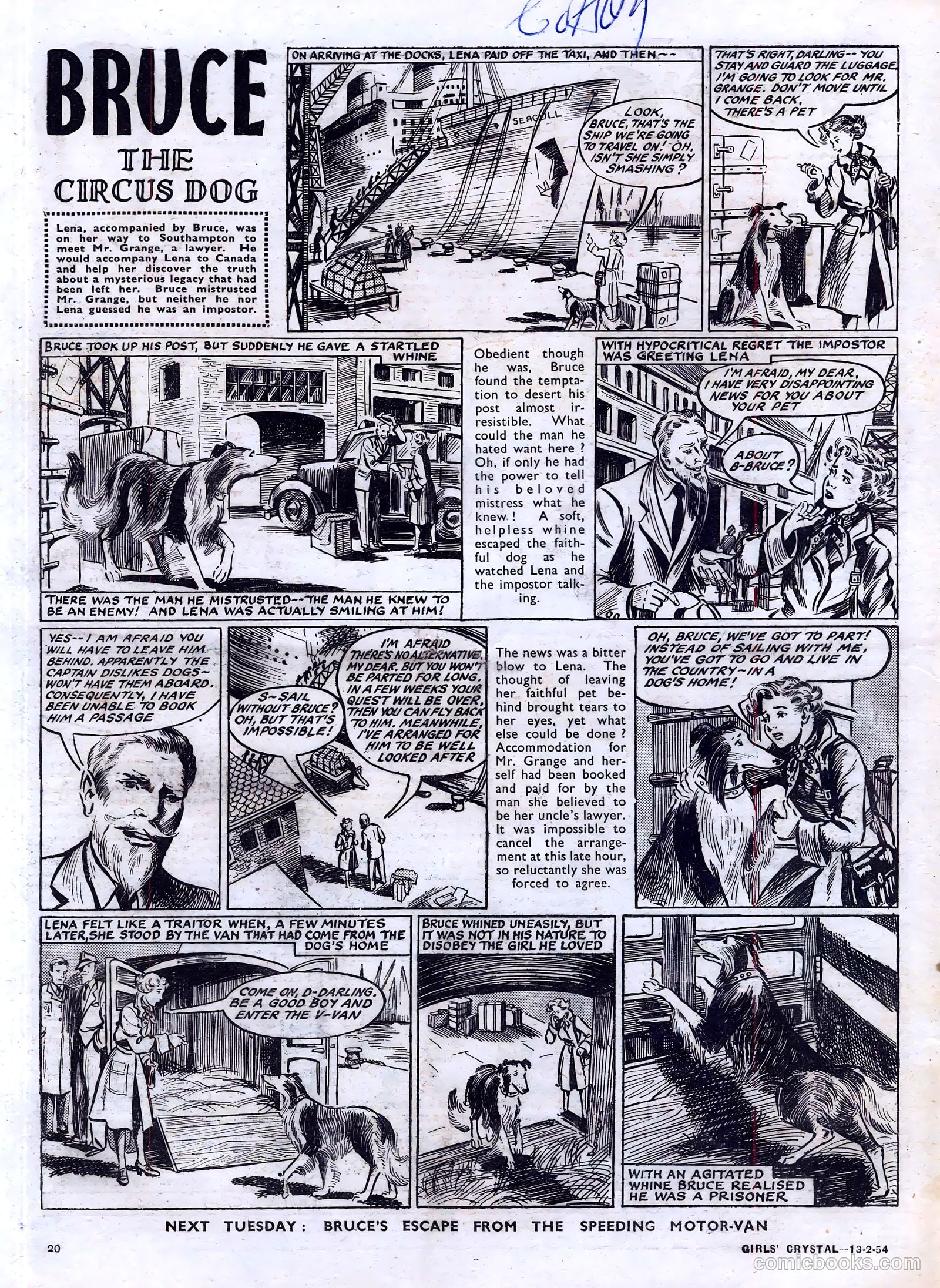 Girls' Crystal #956 (1954) — page 20 of 20