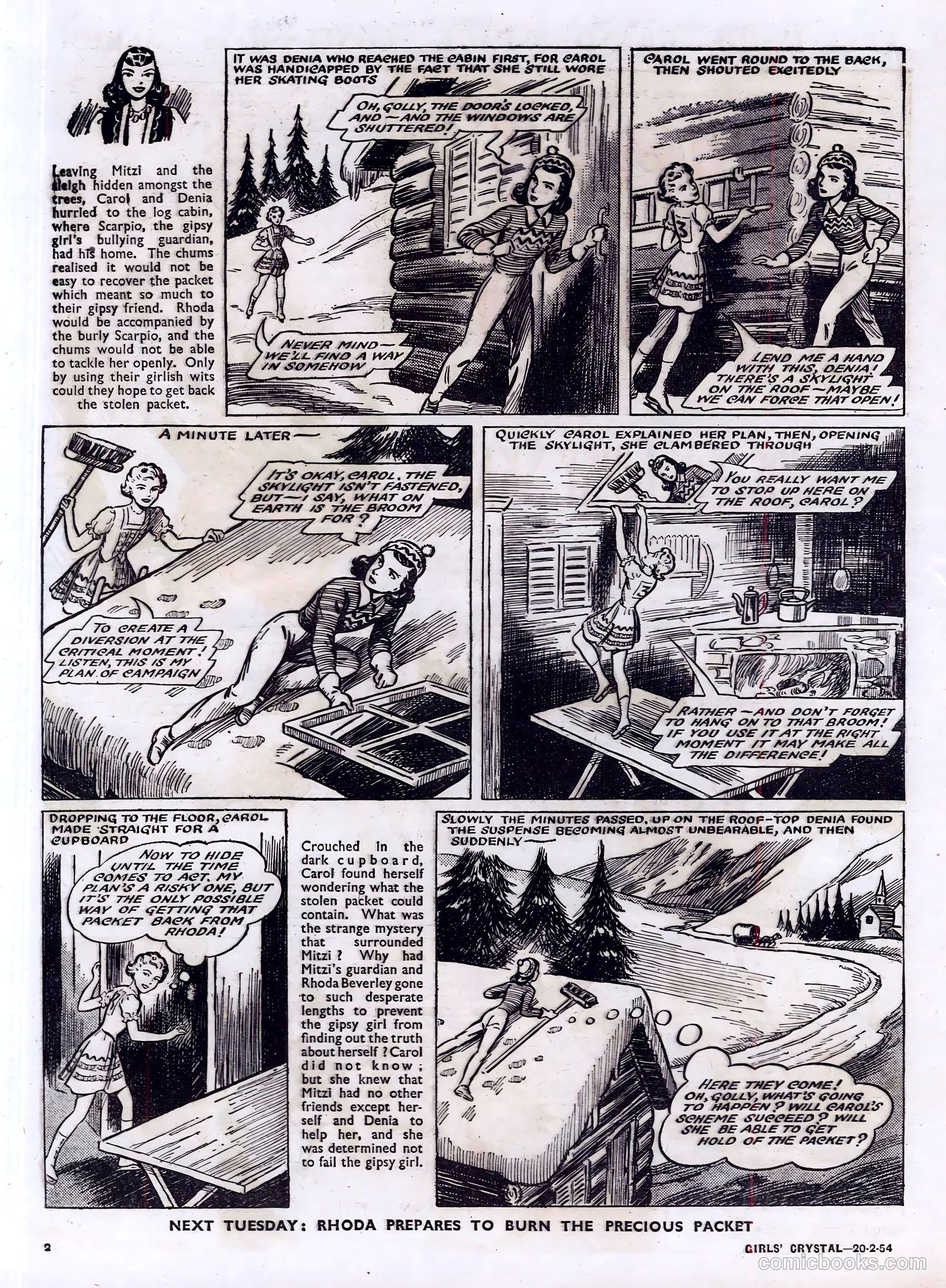 Girls' Crystal #957 (1954) — page 2 of 24
