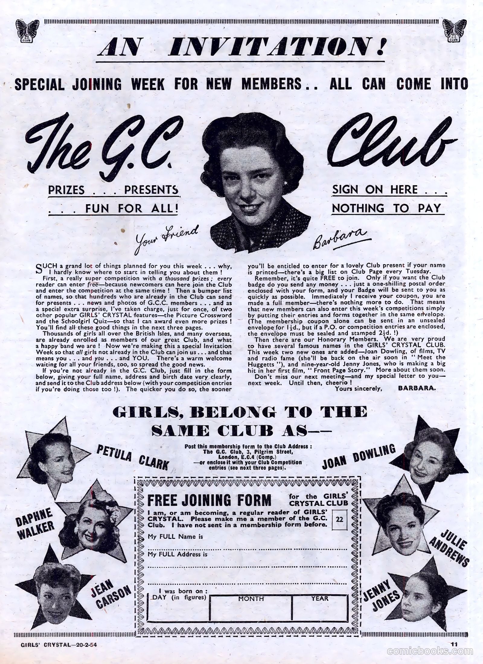 Girls' Crystal #957 (1954) — page 11 of 24
