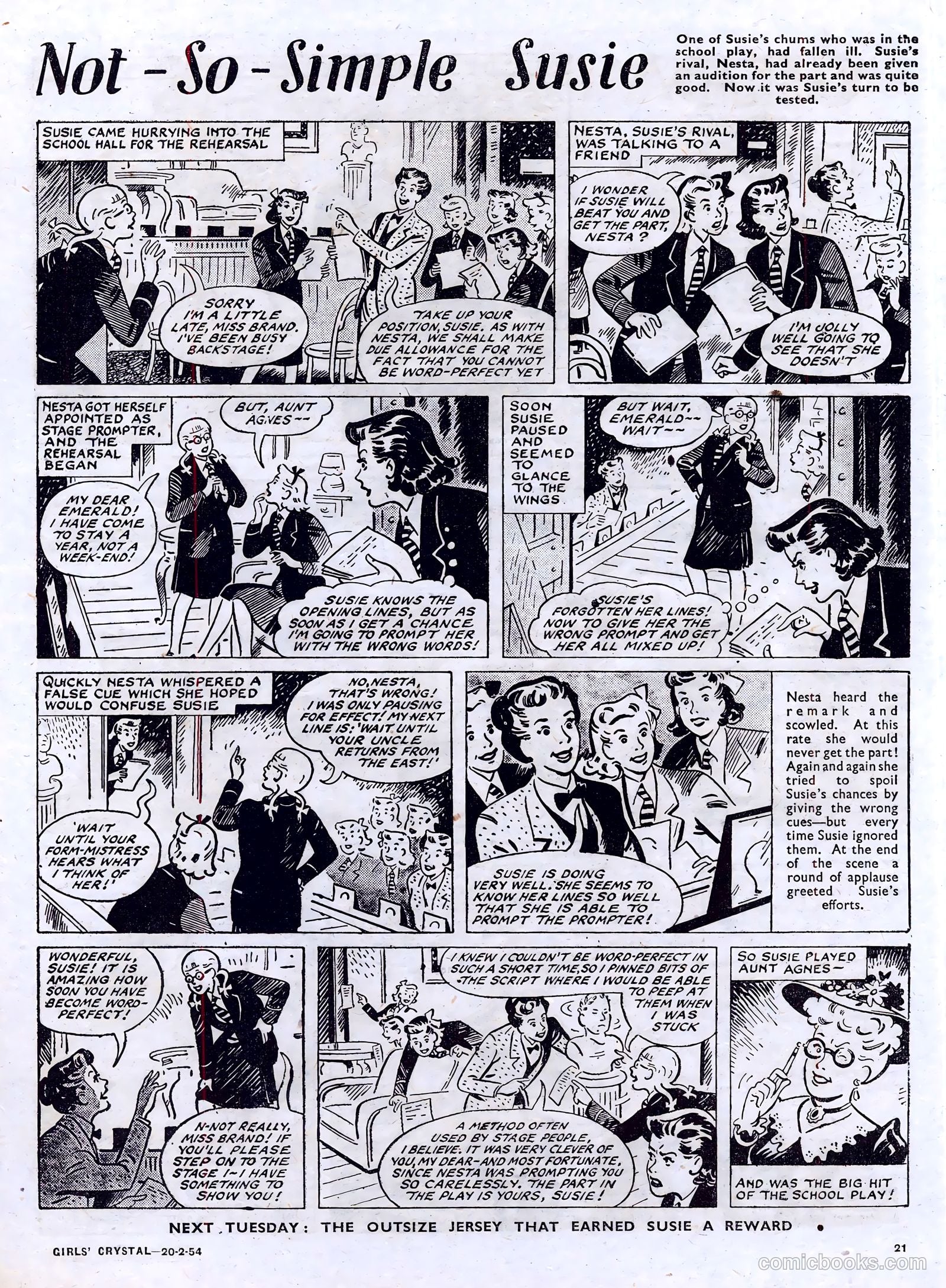 Girls' Crystal #957 (1954) — page 21 of 24