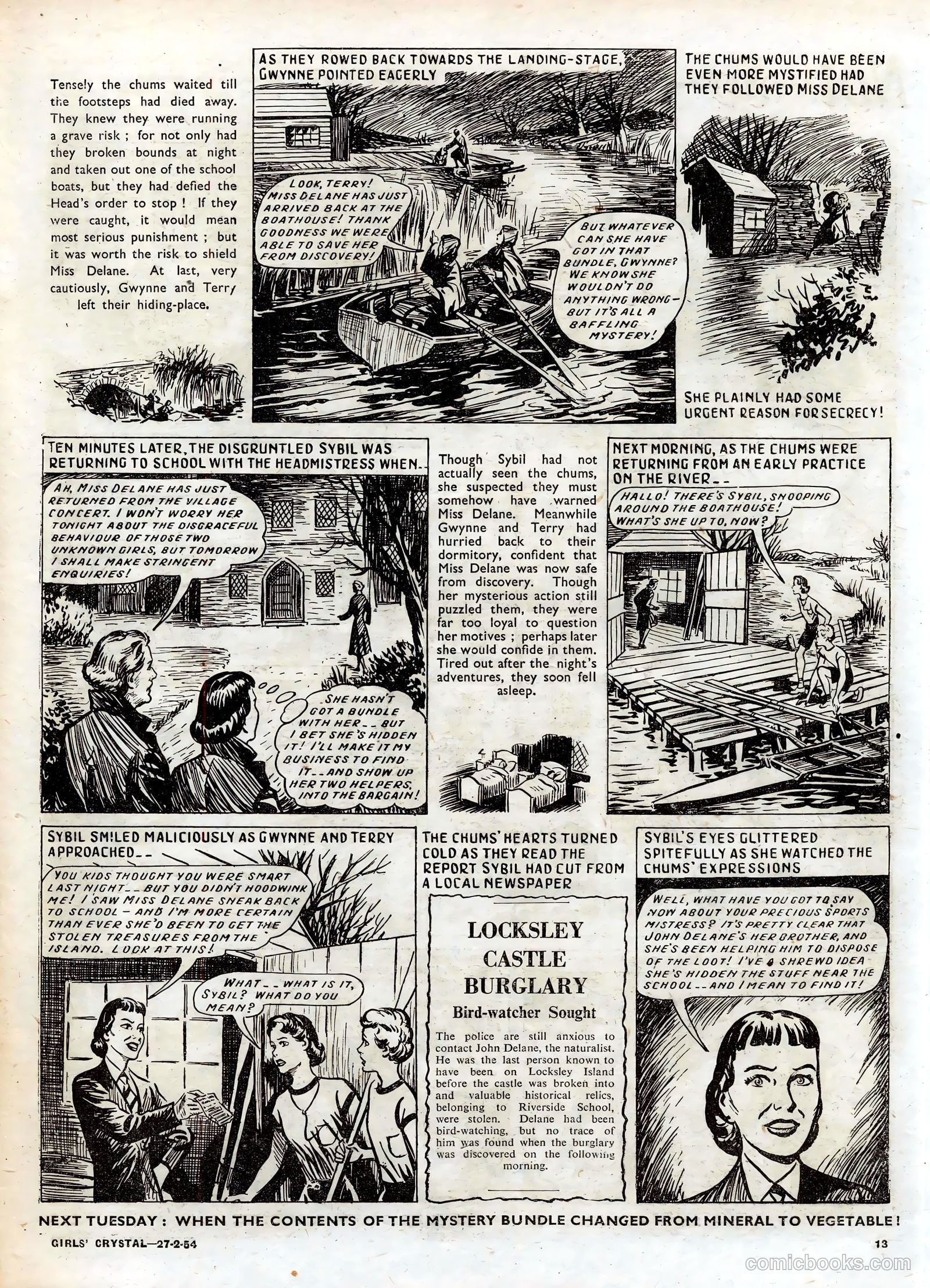 Girls' Crystal #958 (1954) — page 13 of 20