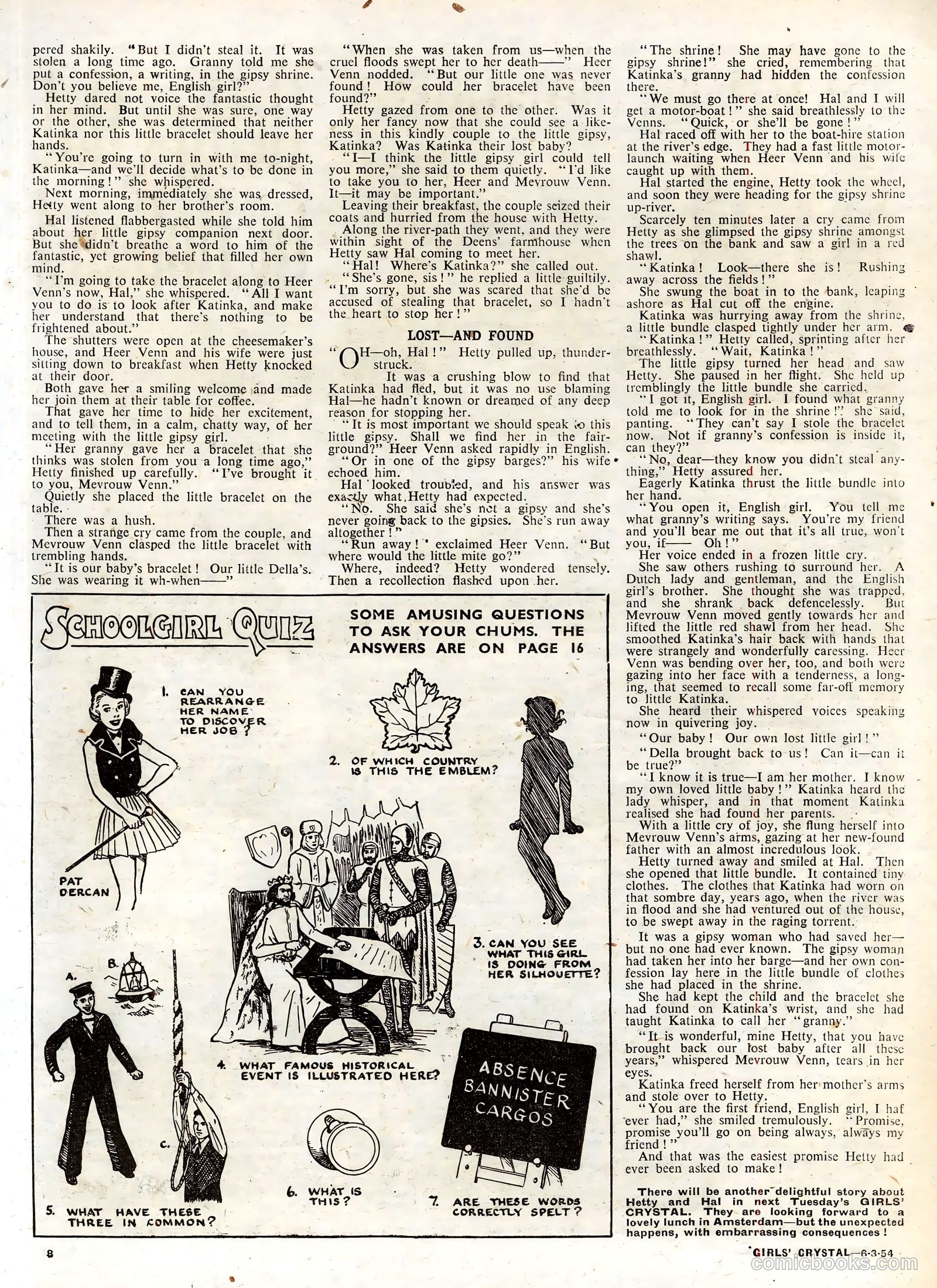 Girls' Crystal #959 (1954) — page 8 of 20