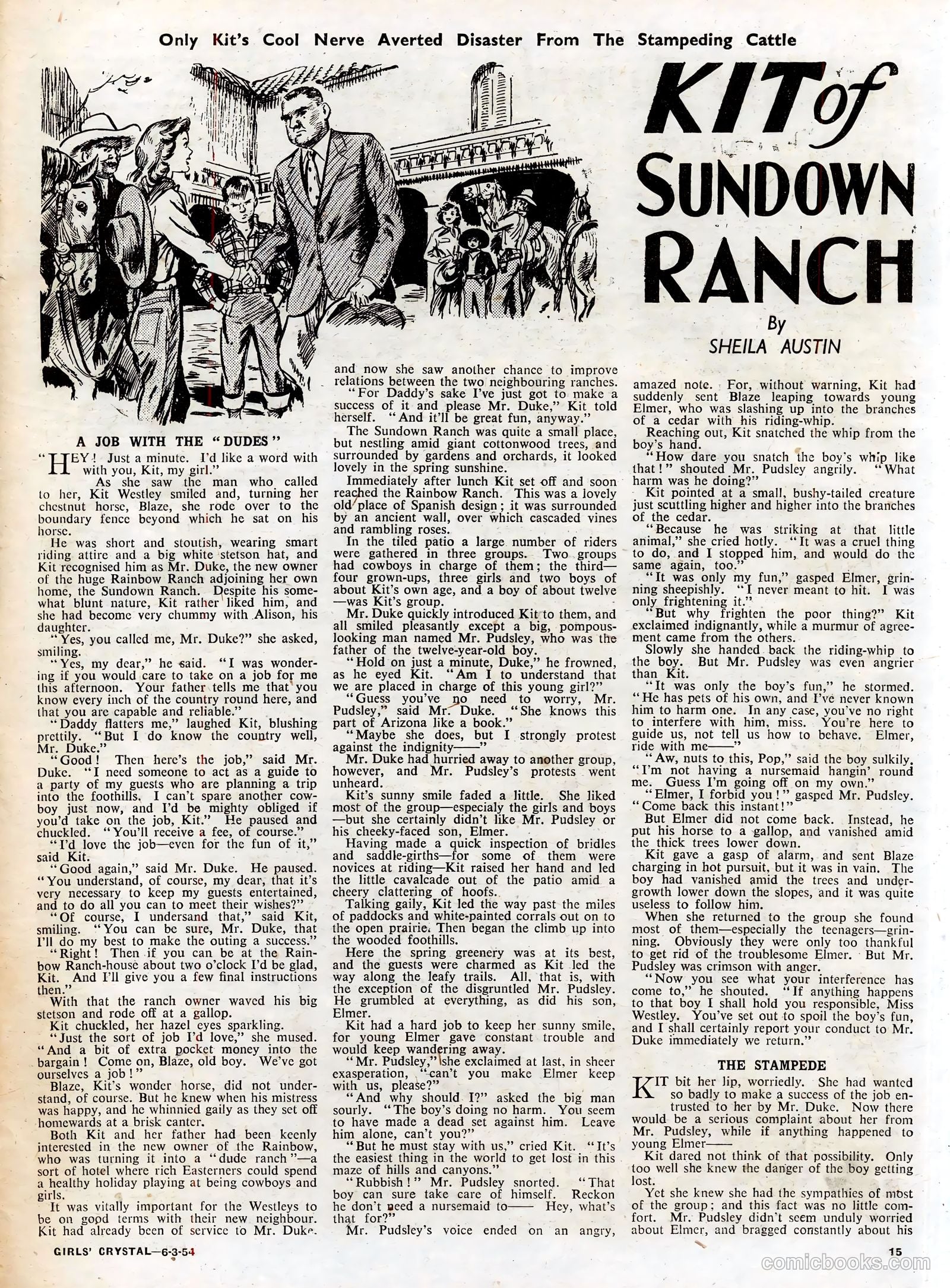 Girls' Crystal #959 (1954) — page 15 of 20