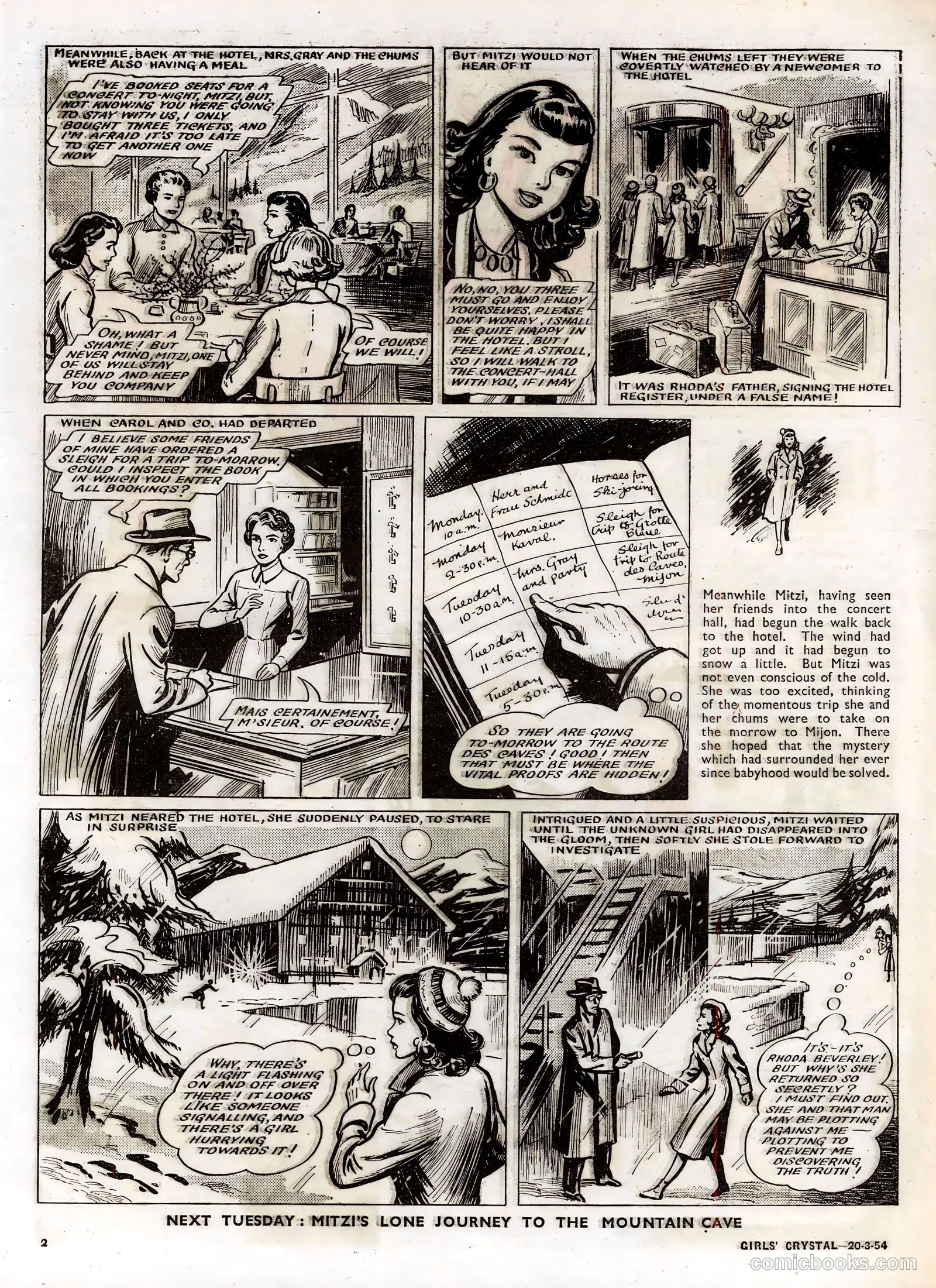 Girls' Crystal #961 (1954) — page 2 of 20