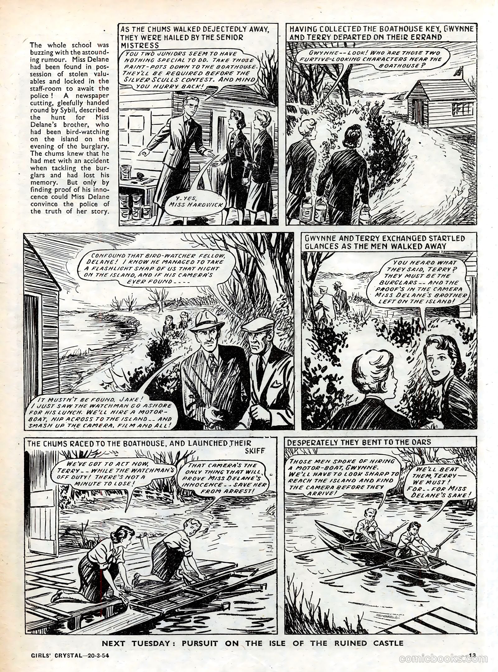Girls' Crystal #961 (1954) — page 13 of 20
