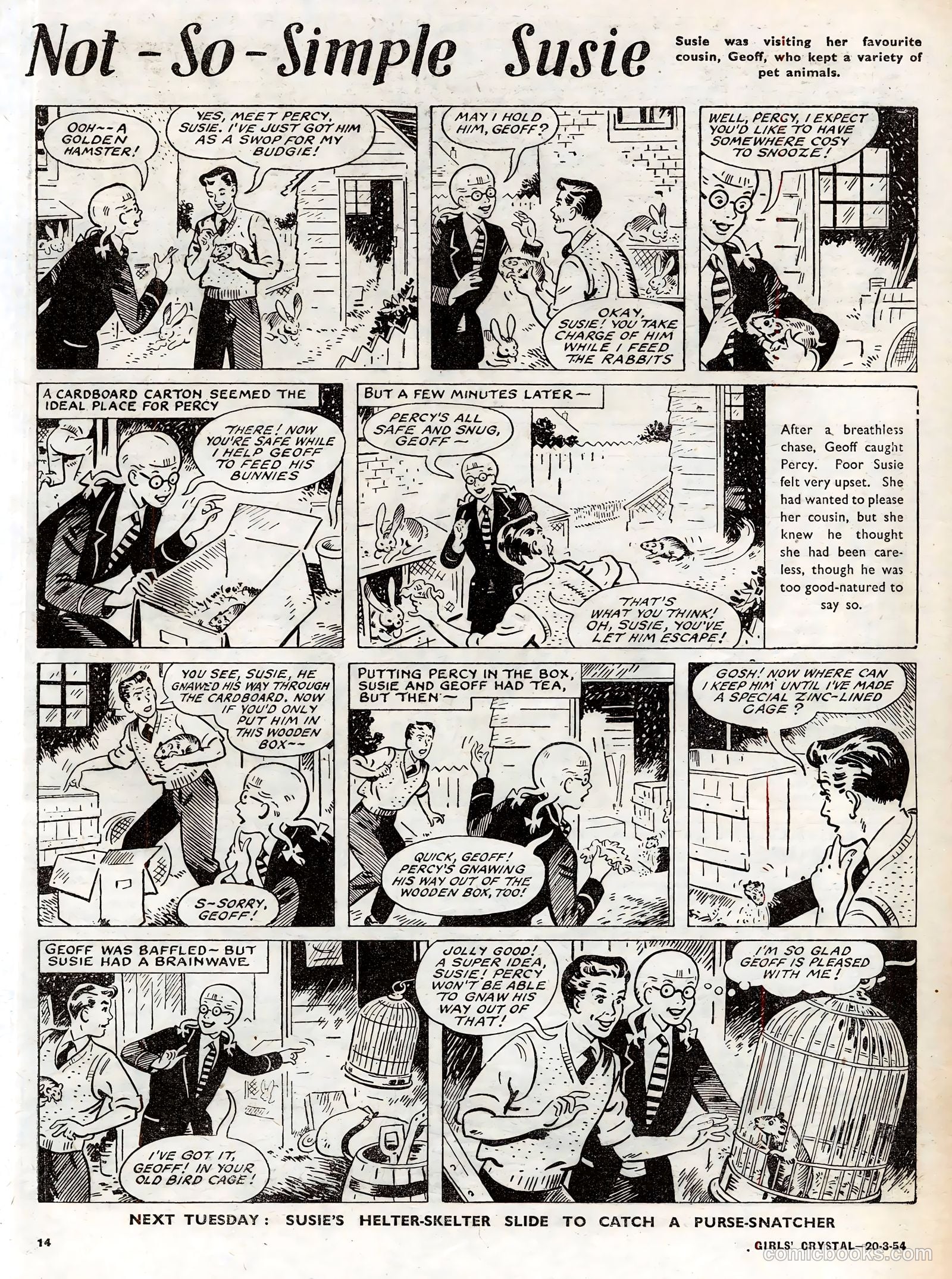 Girls' Crystal #961 (1954) — page 14 of 20
