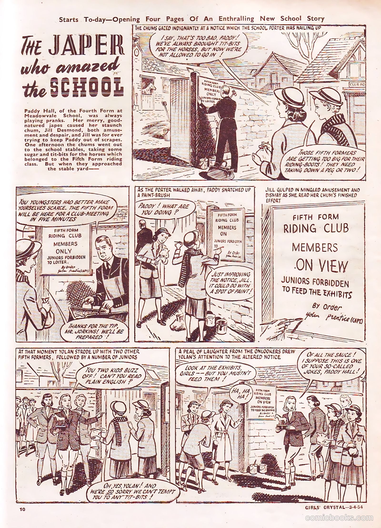 Girls' Crystal #963 (1954) — page 10 of 20