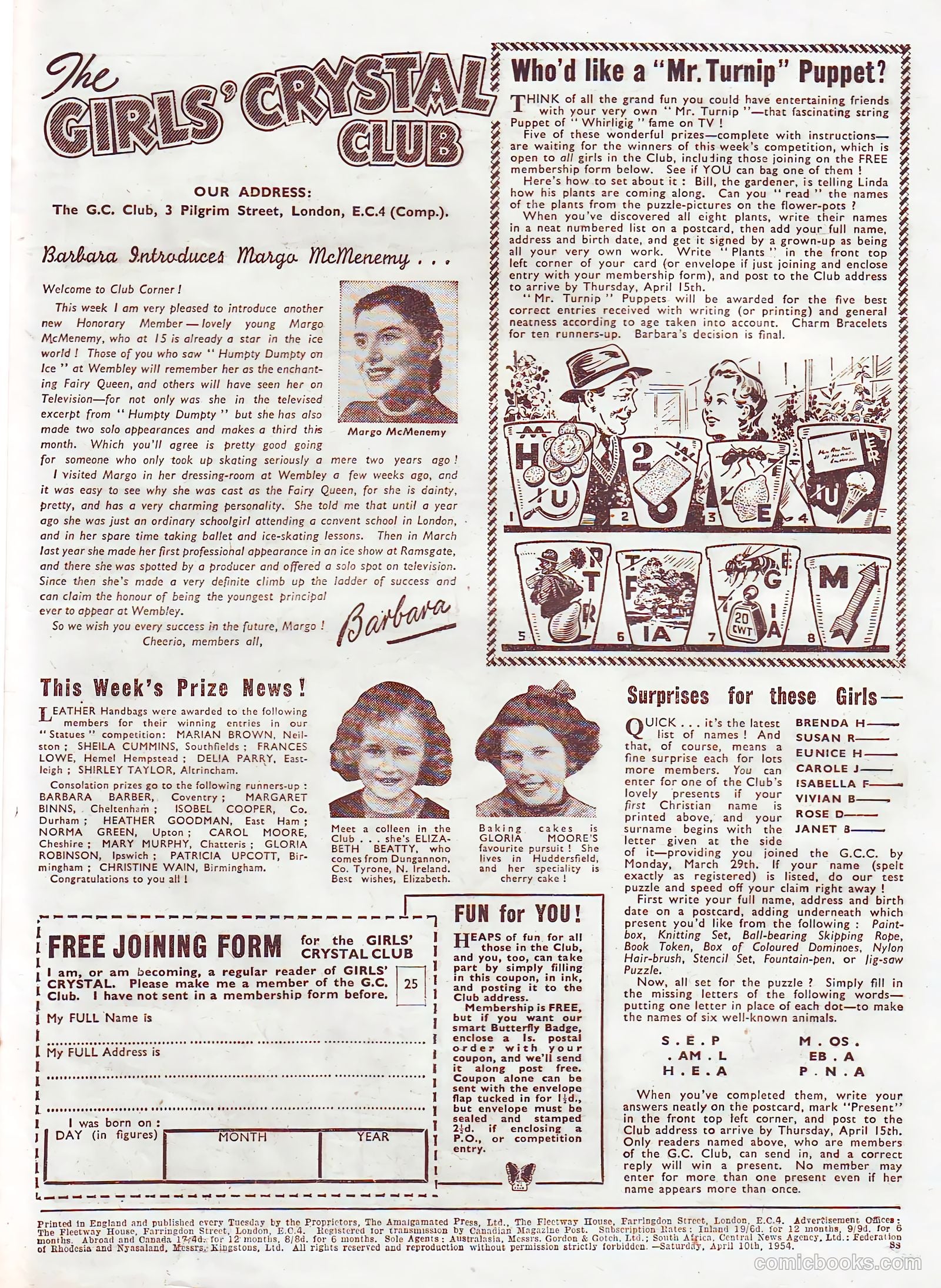 Girls' Crystal #964 (1954) — page 19 of 20