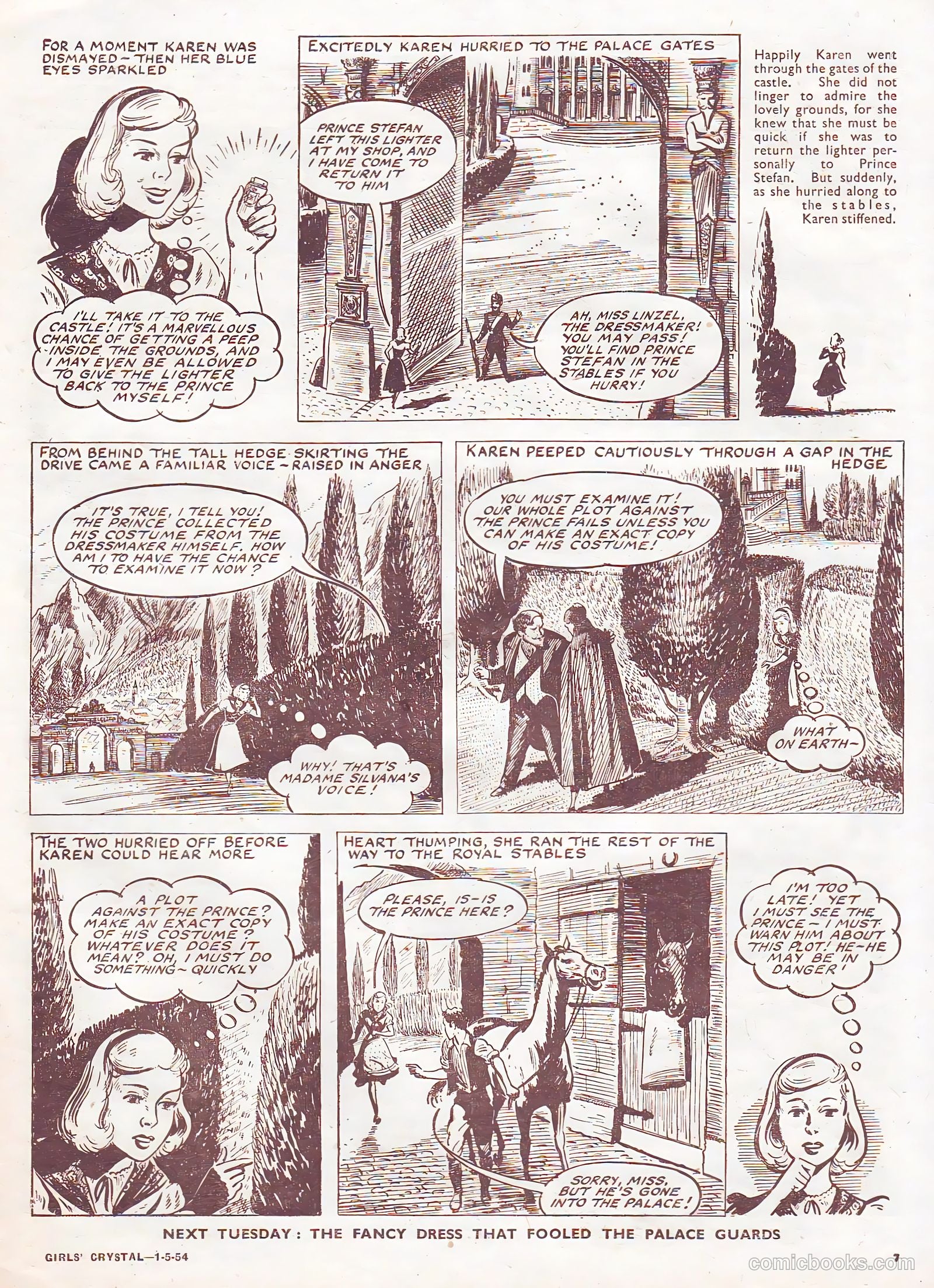 Girls' Crystal #967 (1954) — page 7 of 20