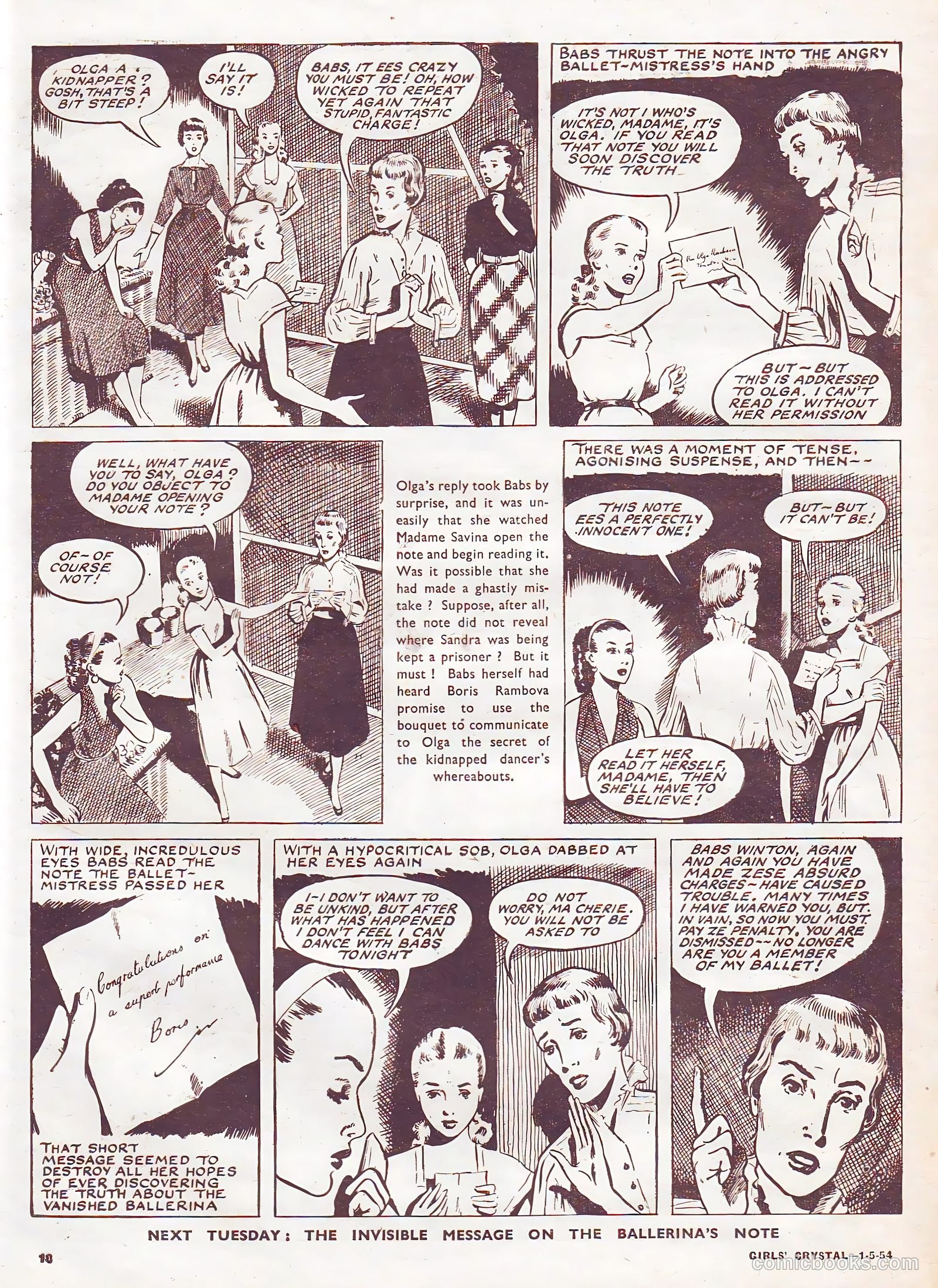 Girls' Crystal #967 (1954) — page 18 of 20