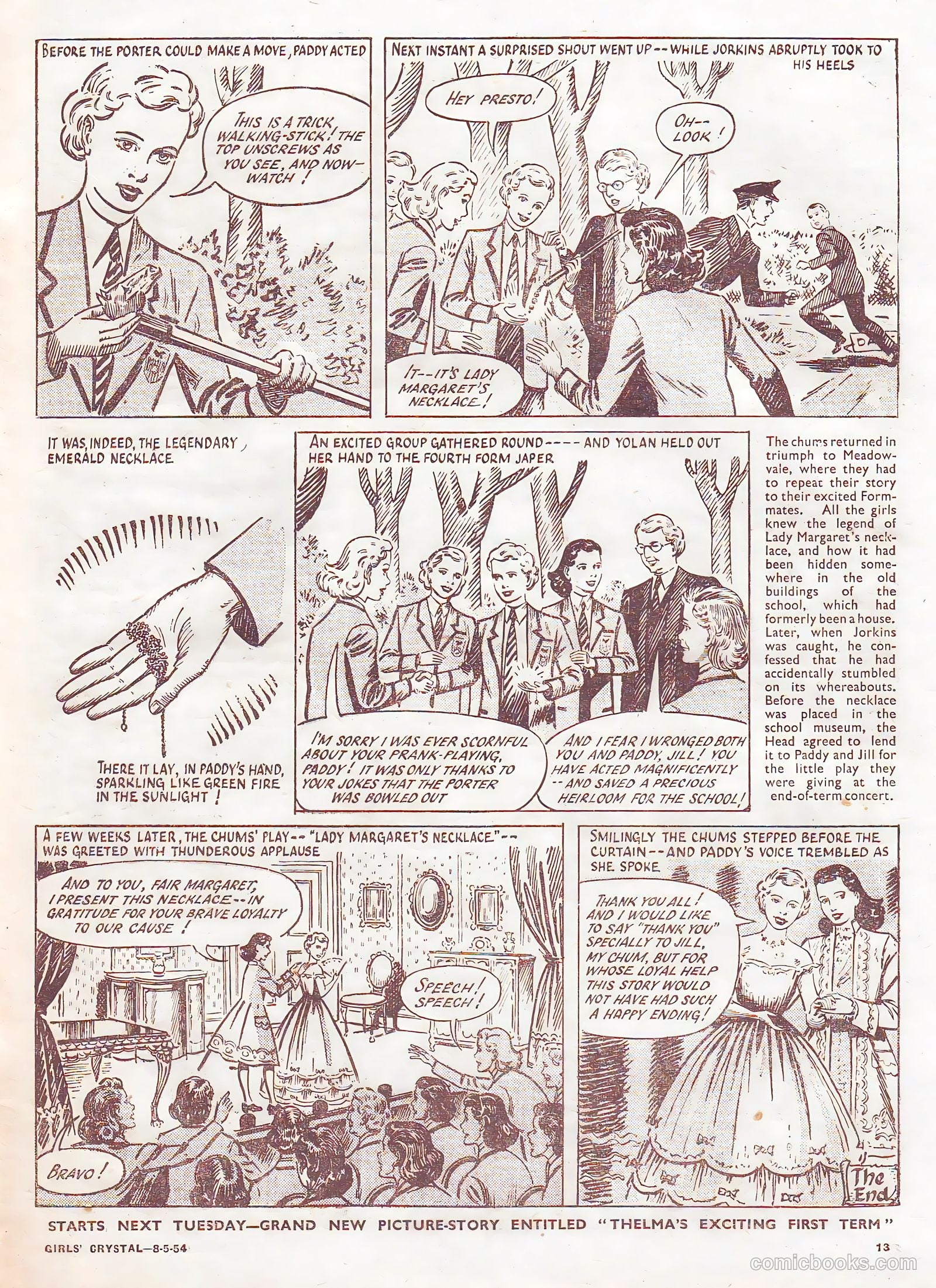 Girls' Crystal #968 (1954) — page 13 of 20