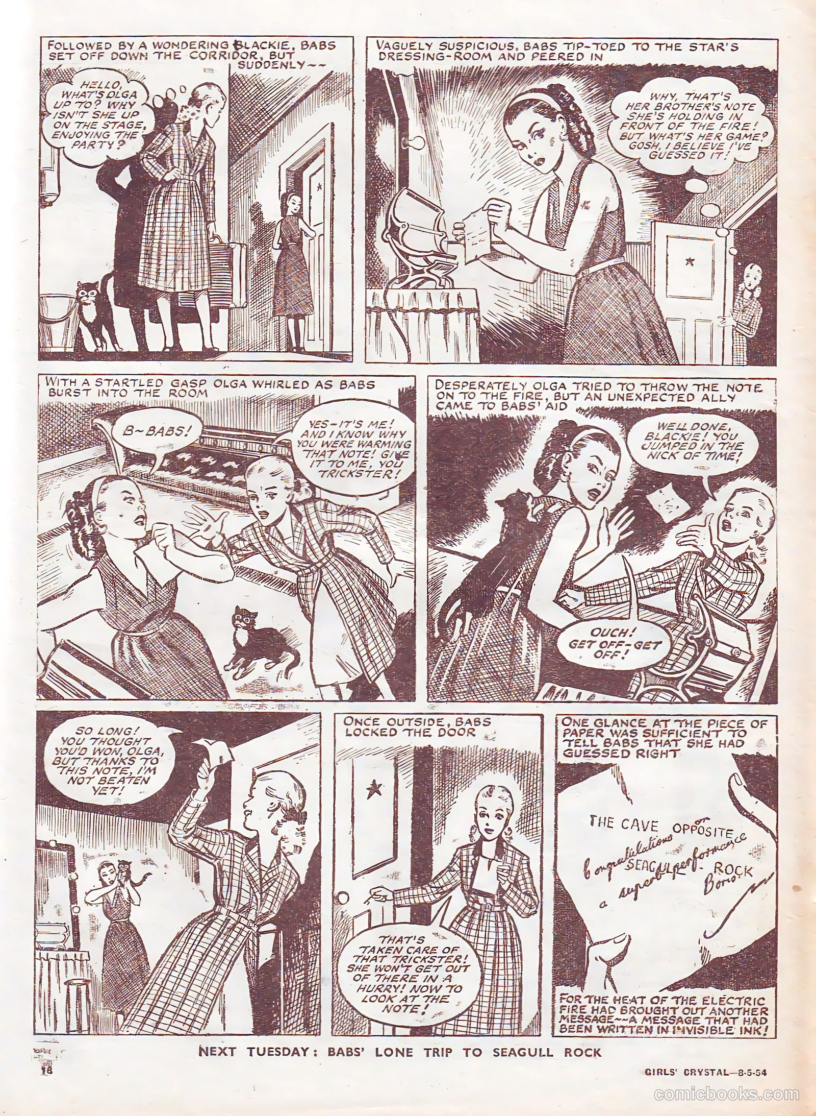 Girls' Crystal #968 (1954) — page 18 of 20