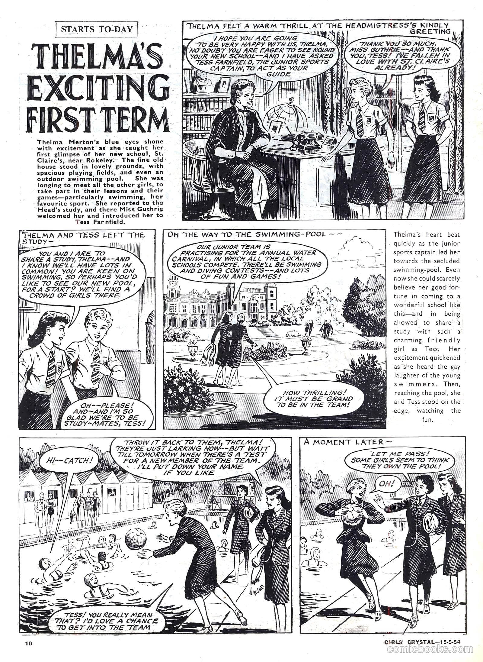 Girls' Crystal #969 (1954) — page 10 of 20
