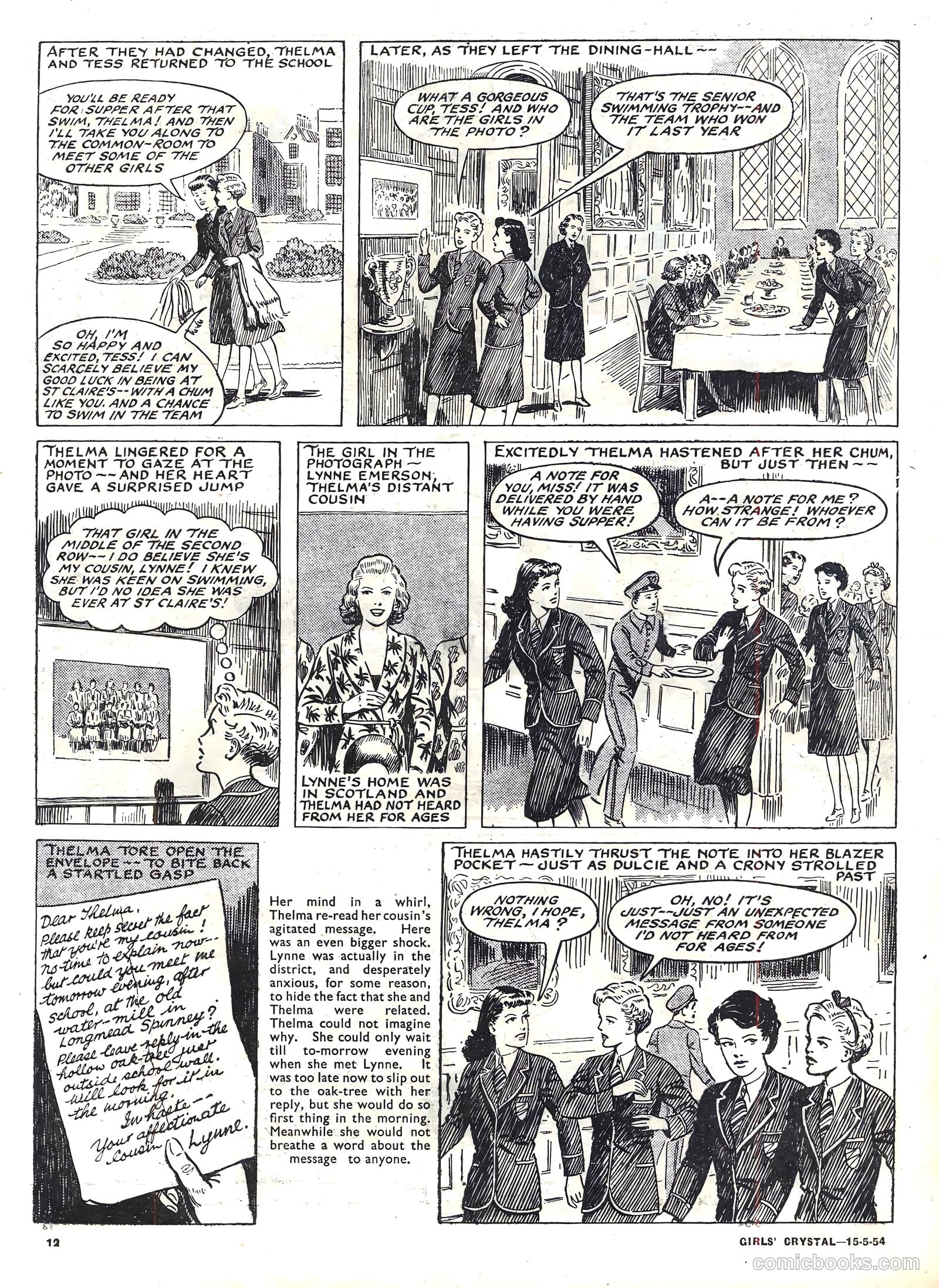 Girls' Crystal #969 (1954) — page 12 of 20