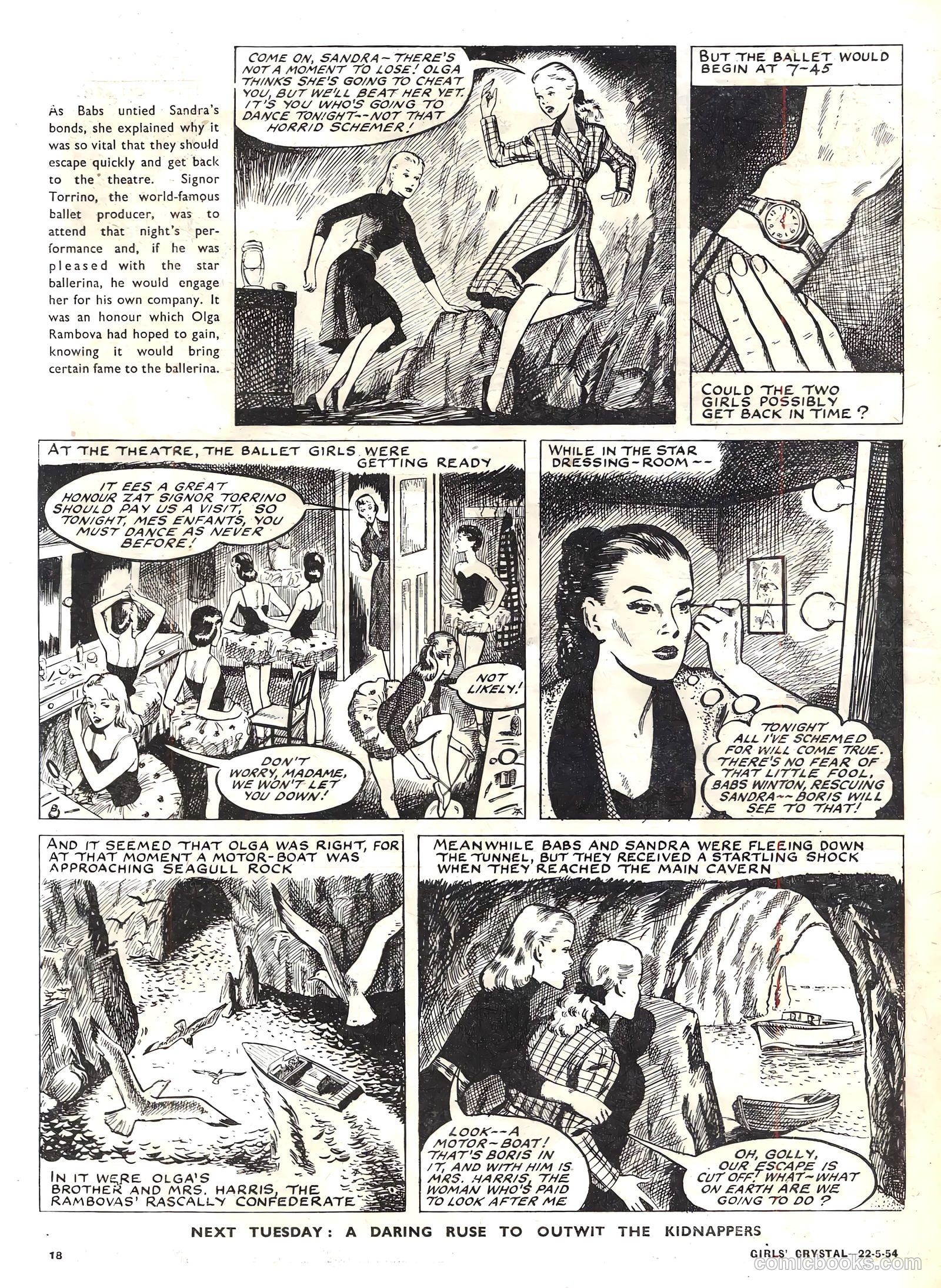 Girls' Crystal #970 (1954) — page 18 of 20