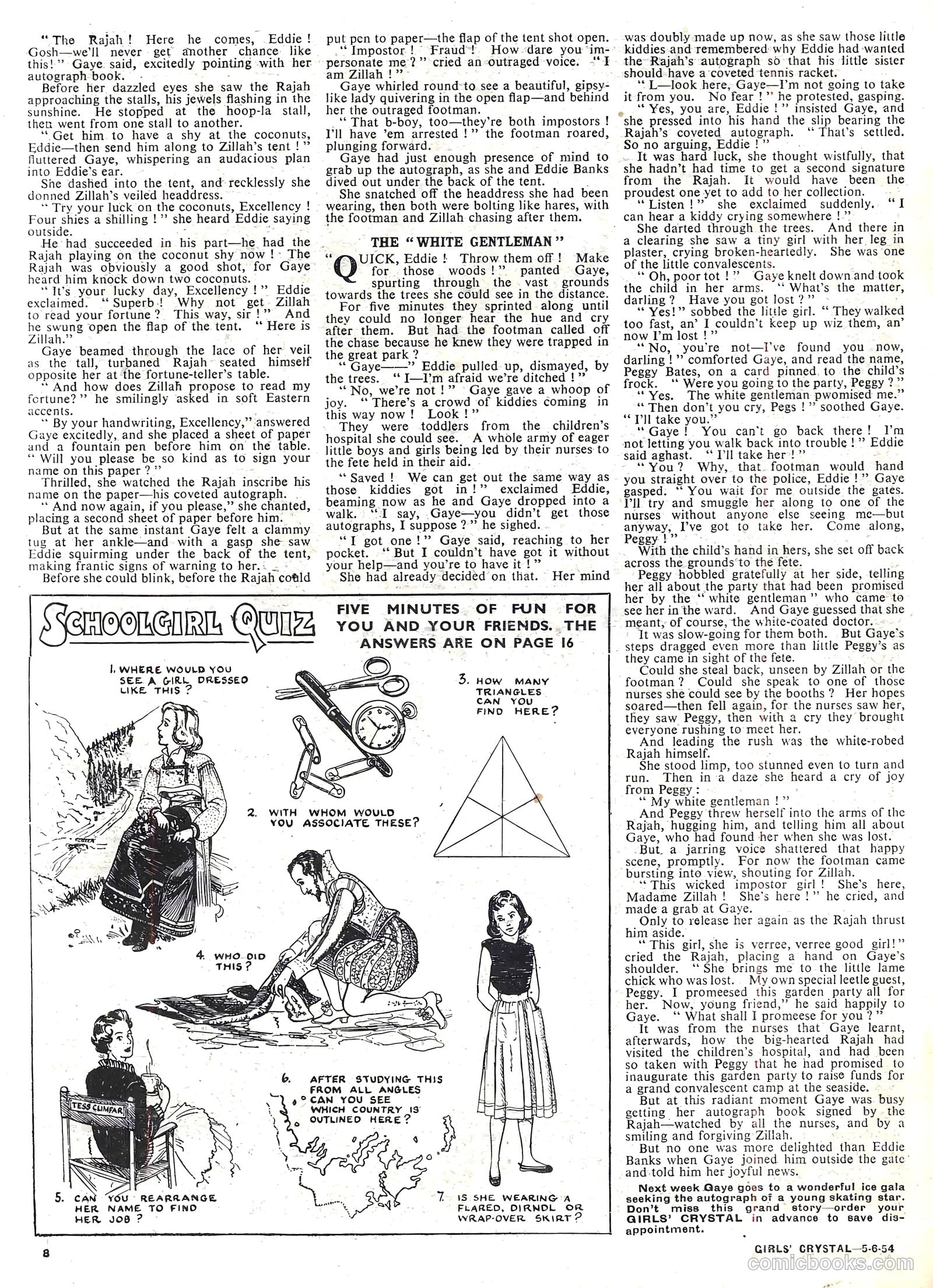 Girls' Crystal #972 (1954) — page 8 of 20